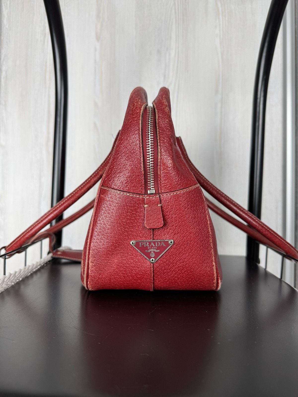 ボウリング用バッグ SS2000 PRADA LEATHER HAND BAG Prada bowling bag 2000