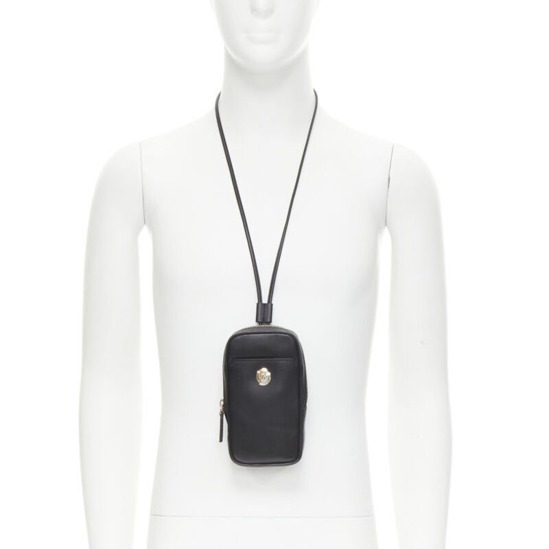 Versace new VERSACE Clash Demi Medusa gold silver split black leather neck crossbody bag Size ONE SIZE - 1 Thumbnail