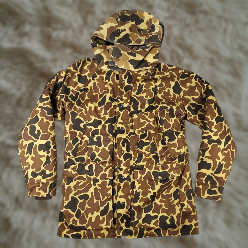 Vintage VINTAGE Woolrich Jacket Mens Small Tan Camo Gore-Tex Hooded Parka Made USA 90s Size US S / EU 44-46 / 1 - 1 Thumbnail
