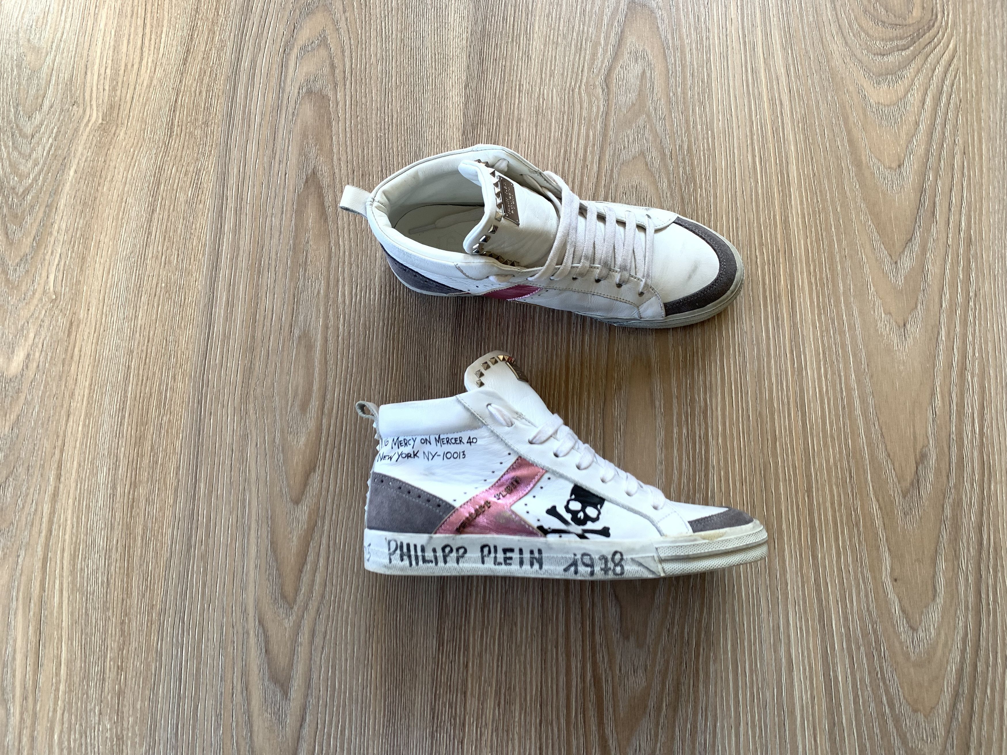 Designer × Philipp Plein Philipp Plein MM Mid Top Sneakers No Mercy Size US 5.5 / IT 35.5 - 1 Thumbnail