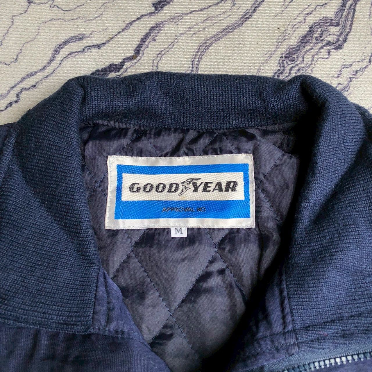 Vintage RARE Vintage 90s Goodyear F1 Racing Patch Quilted Jacket Size US M / EU 48-50 / 2 - 11 Thumbnail