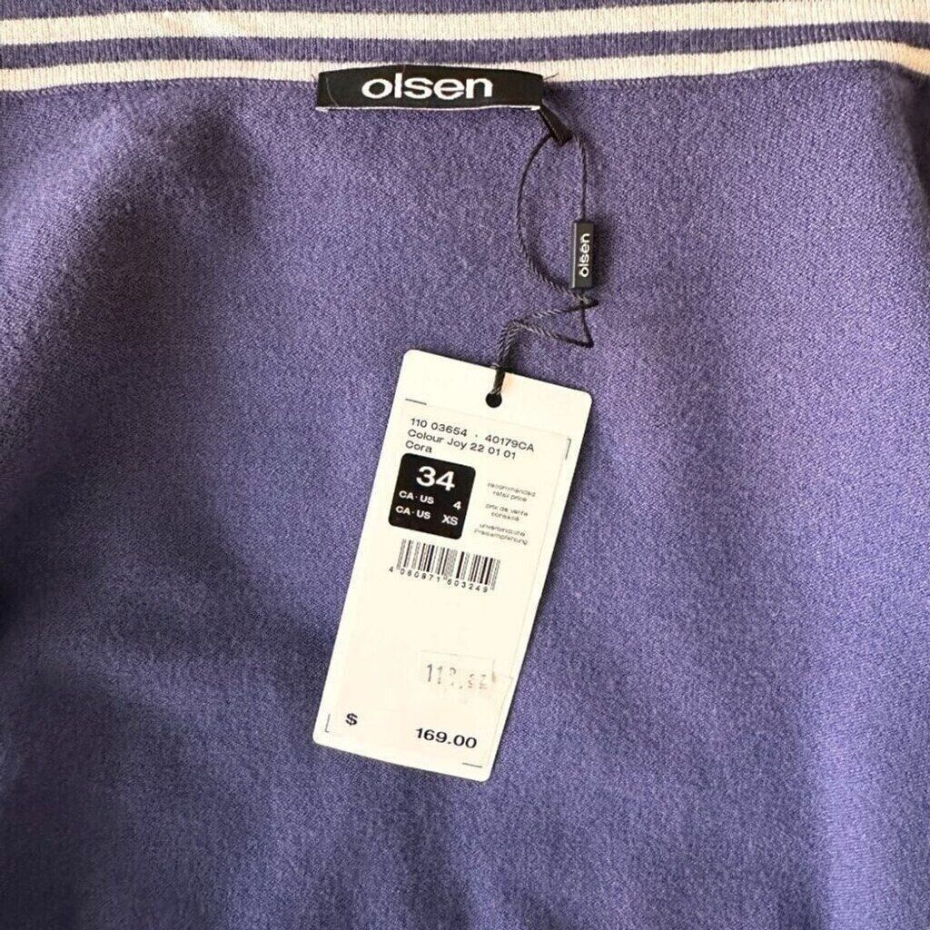 Other Olsen Women’s Snap Button Mock Neck Sweater Size 4 XS Blue Size XS / US 0-2 / IT 36-38 - 10 Thumbnail