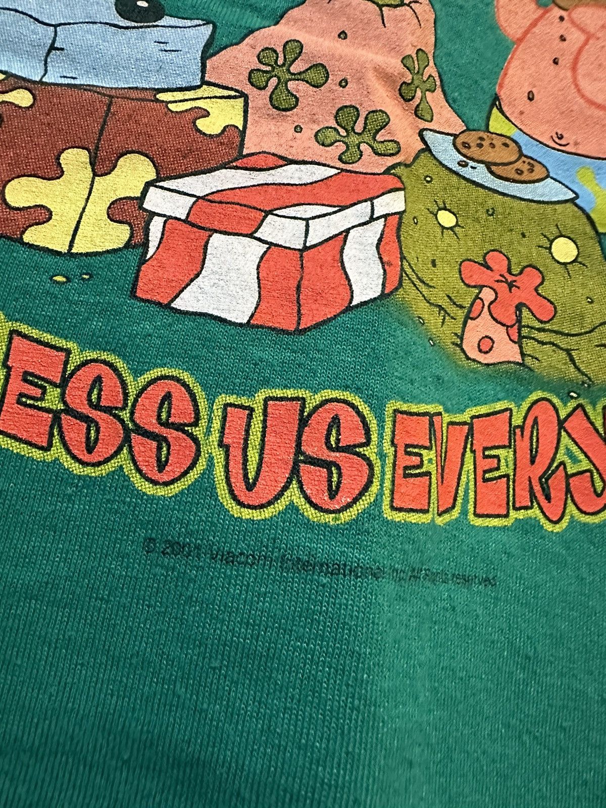Cartoon Network × Nickelodeon × Vintage RARE VINTAGE SpongeBob’s A Christmas Coral T Shirt Size US XL / EU 56 / 4 - 3 Thumbnail