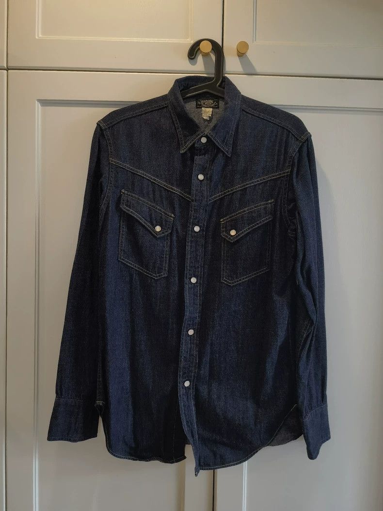 Freewheelers Classic Denim Western Shirt Size 16 Size US L / EU 52-54 / 3 - 1 Thumbnail