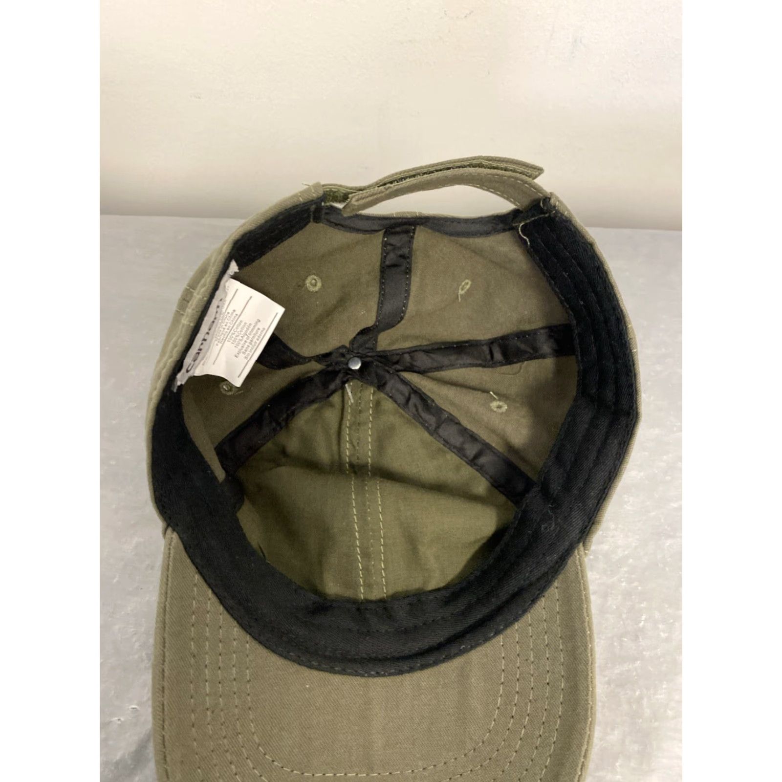 Carhartt CARHARTT Men's Canvas Cap Dusty Olive Green OSFA Velcro Hat Size ONE SIZE - 7 Thumbnail