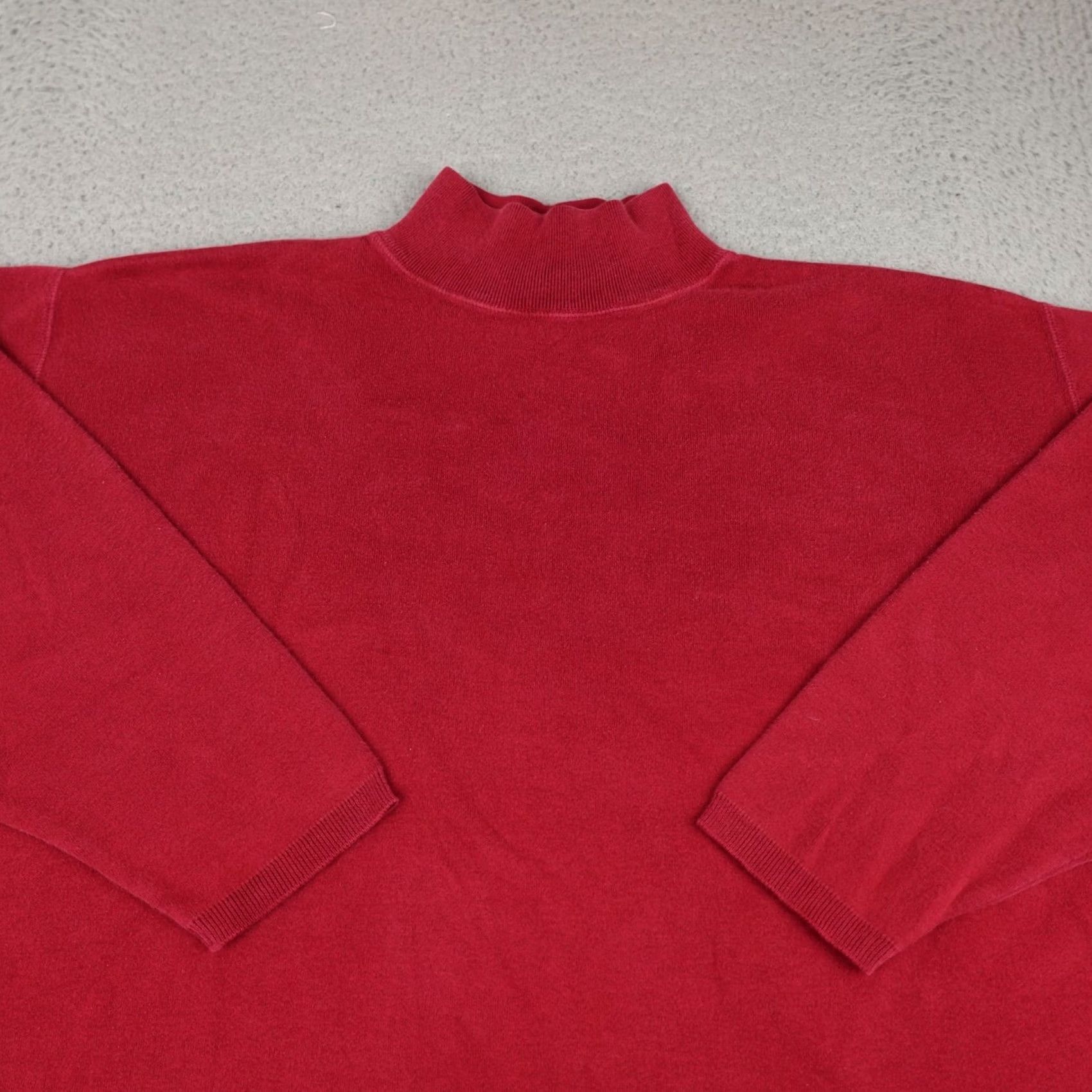 Eddie Bauer VINTAGE Eddie Bauer Sweater Womens 2XL Red Turtleneck Long Sleeve Made In USA Size XXL / US 16-18 / IT 52-54 - 4 Thumbnail