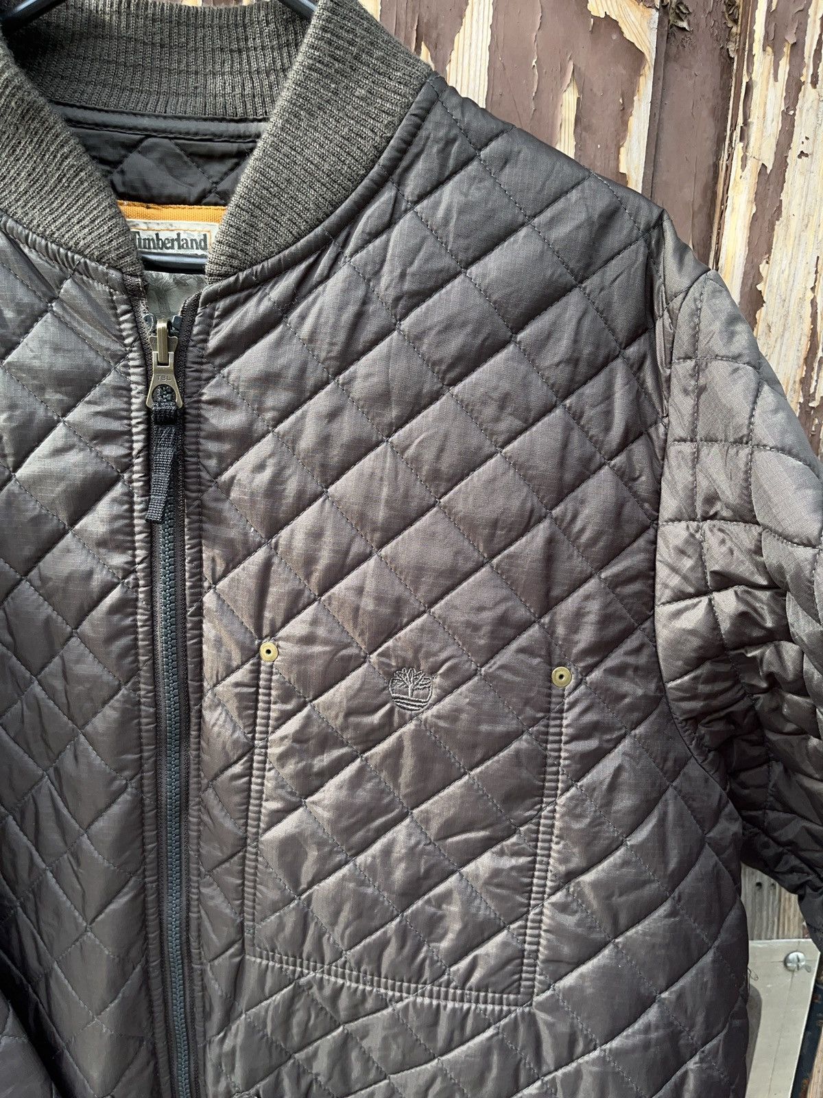 Timberland Vintage Timberland Quilted Bomber Jacket Military Style Size US XL / EU 56 / 4 - 3 Thumbnail