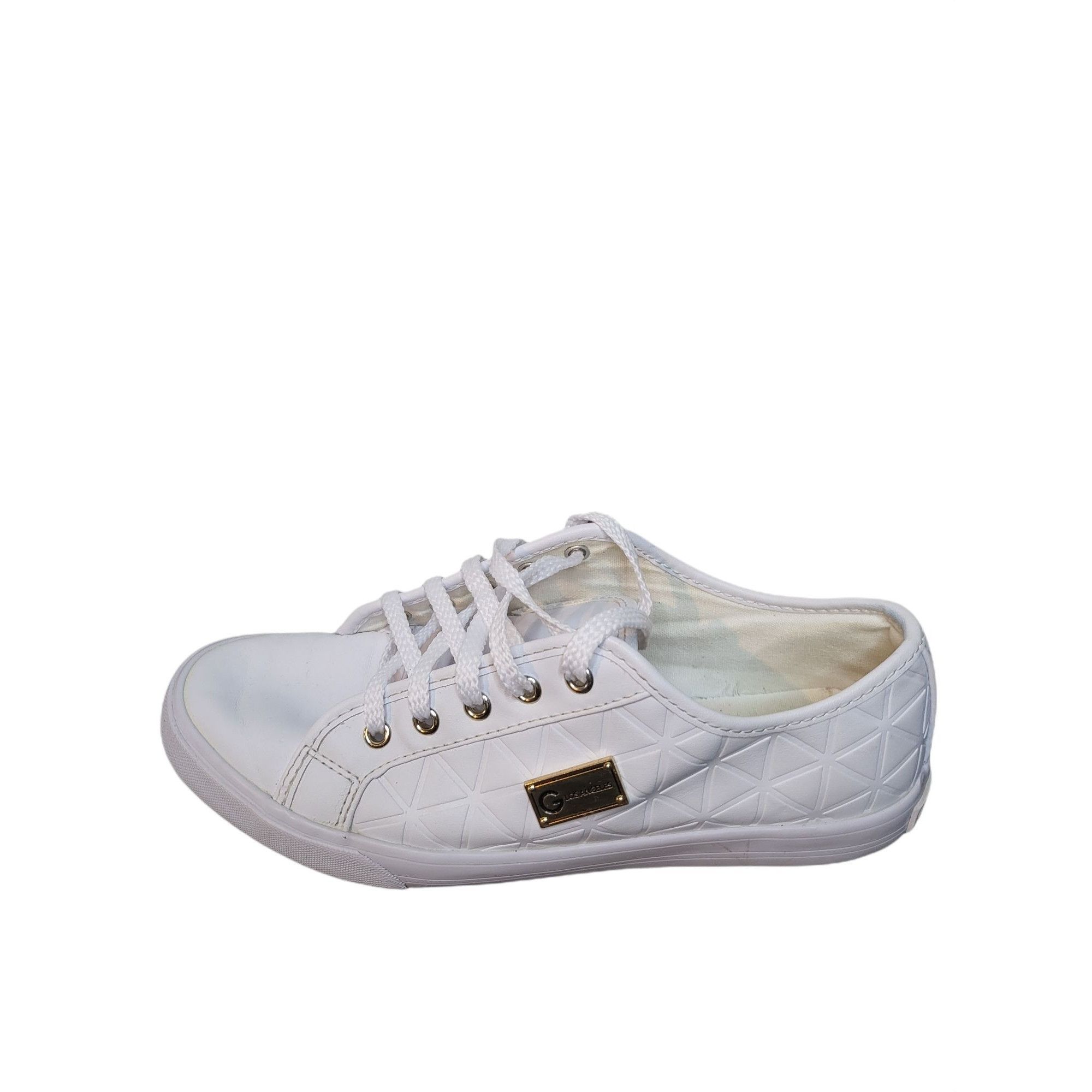 Guess G By Guess Backer 2 Sneakers Women Sz 8M White Lace Up Desig Size US 8 / IT 38 - 1 Thumbnail