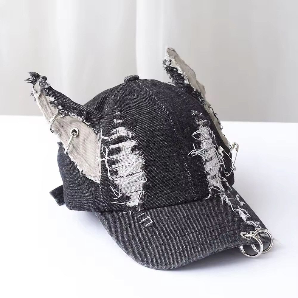 Vintage Rabbit Ears Jeans Baseball Hat Size ONE SIZE - 1 Thumbnail