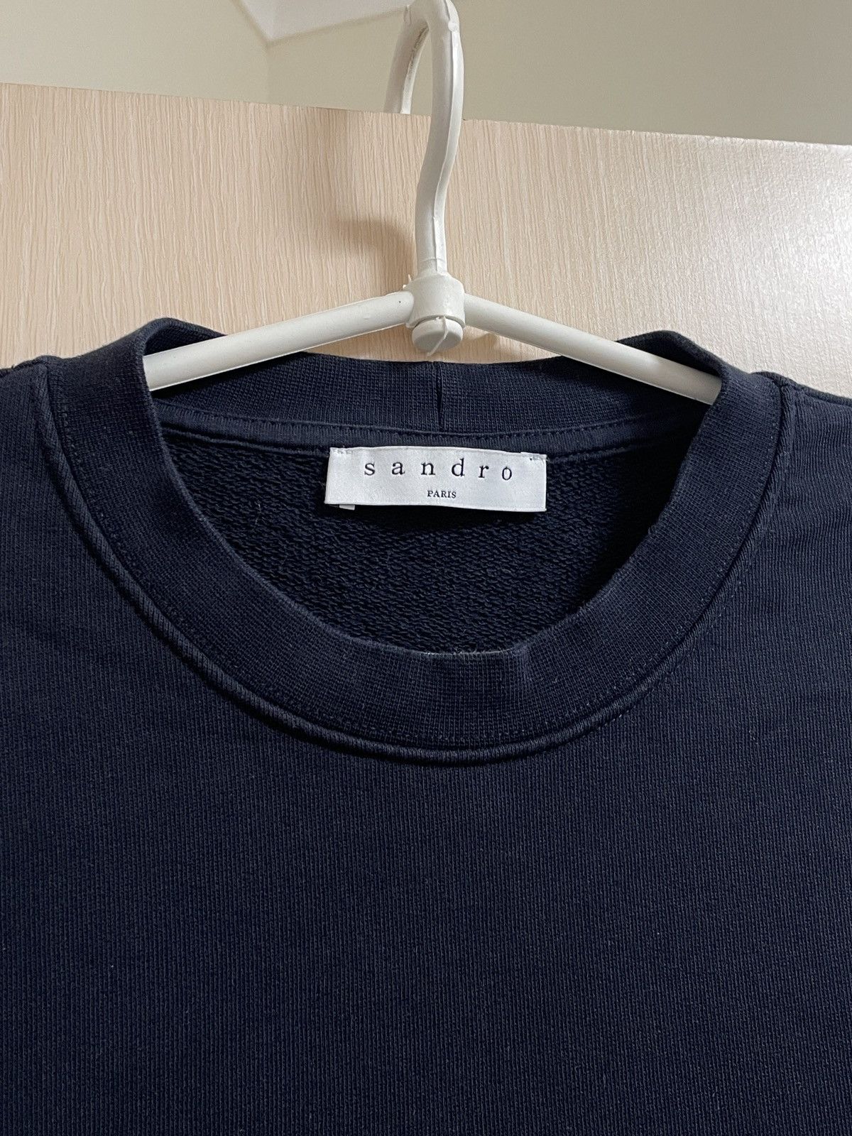 Sandro Sandro Paris Light Faded Navy Blue Sweatshirt Men’s Size L Size US L / EU 52-54 / 3 - 3 Thumbnail