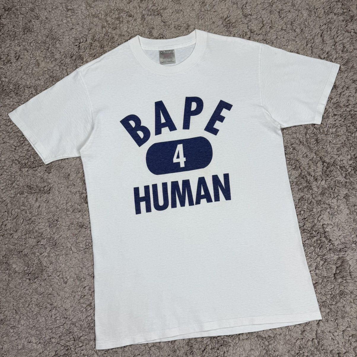 Vintage Vintage Bape 4 Human Rare T-shirt Size US M / EU 48-50 / 2 - 3 Thumbnail