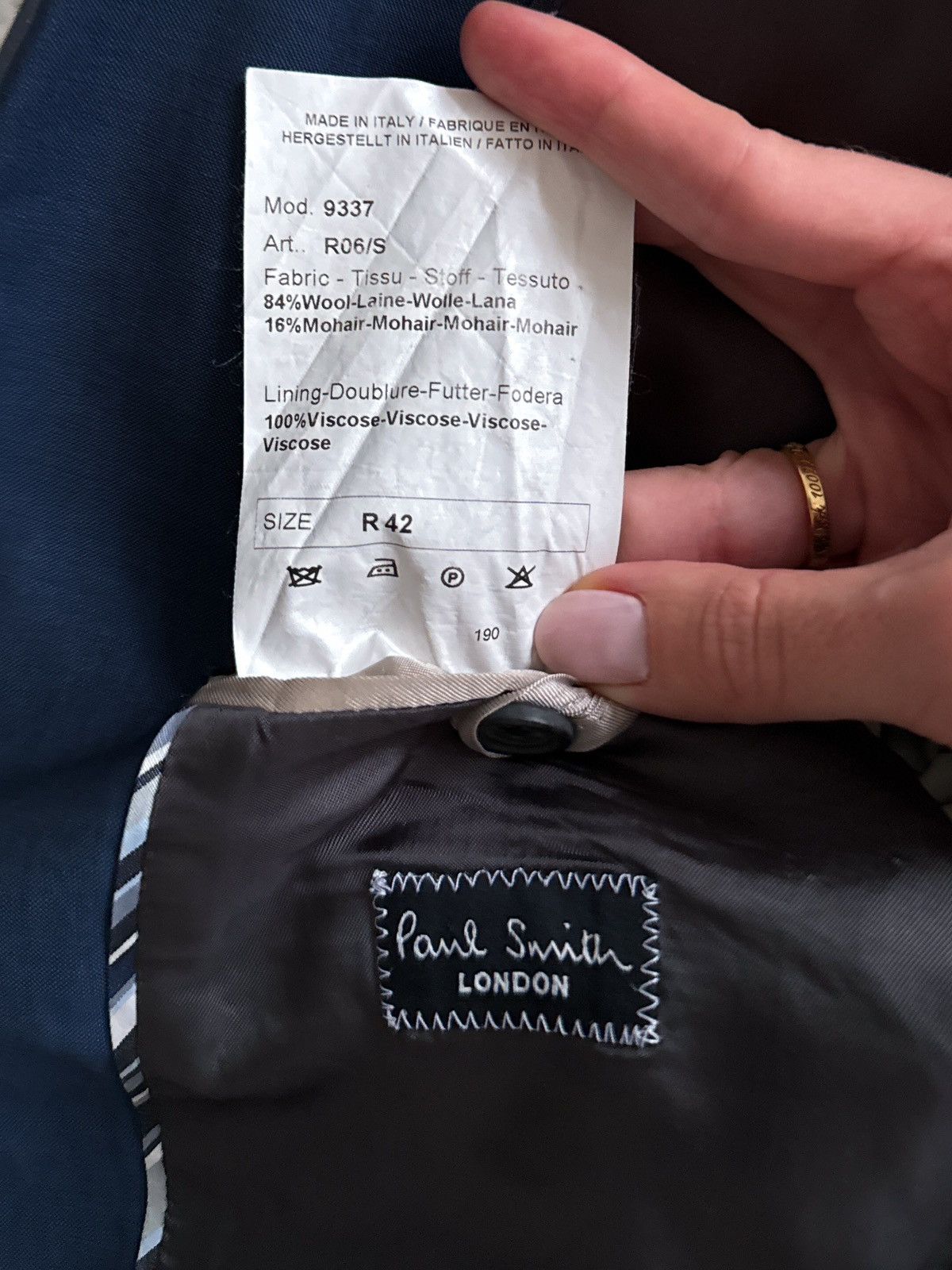 Paul Smith Paul Smith the byard Fit blazer Jacket Coat Blue Retail $805 Size 42R - 4 Thumbnail