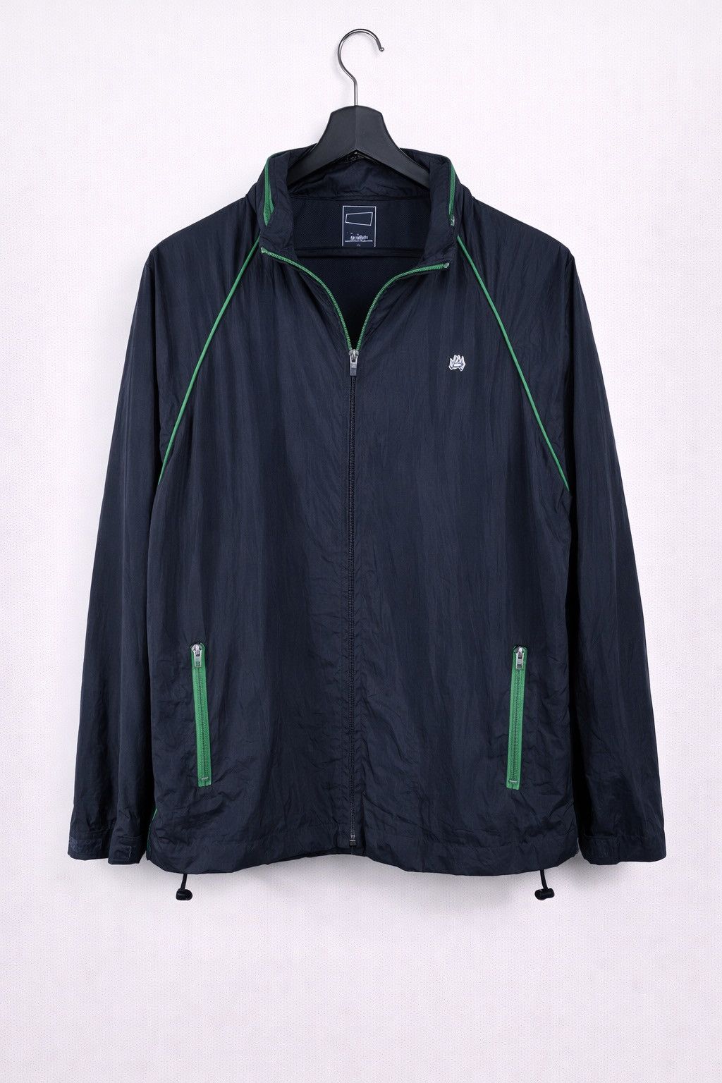 Japanese Brand Vintage Mackdaddy Nylon Windbreaker Black Green Piping Size US L / EU 52-54 / 3 - 1 Thumbnail