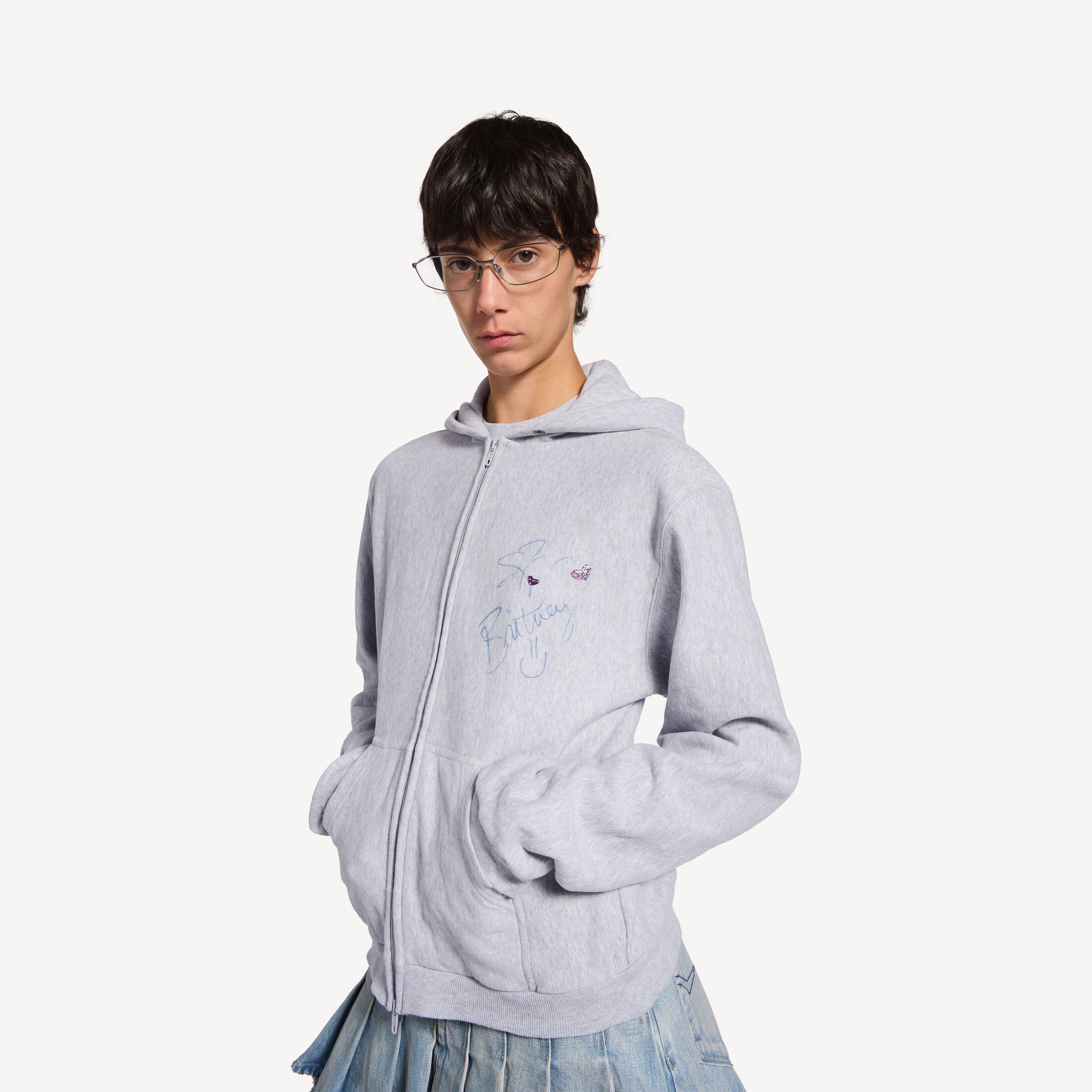 Balenciaga New Spring 26 Britney Spears Zip Up Hoodie (S) Size US S / EU 44-46 / 1 - 2 Thumbnail
