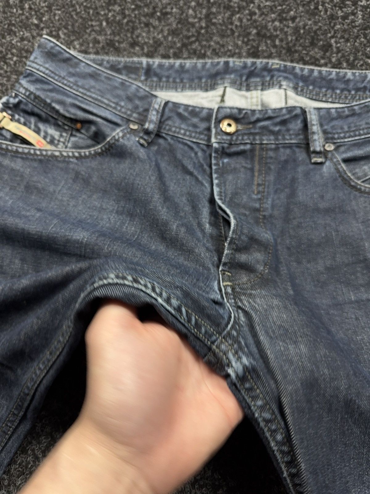 Diesel Luxury 00s Y2K Diesel Belther Regular Slim Tapered Jeans Size US 36 / EU 52 - 9 Thumbnail