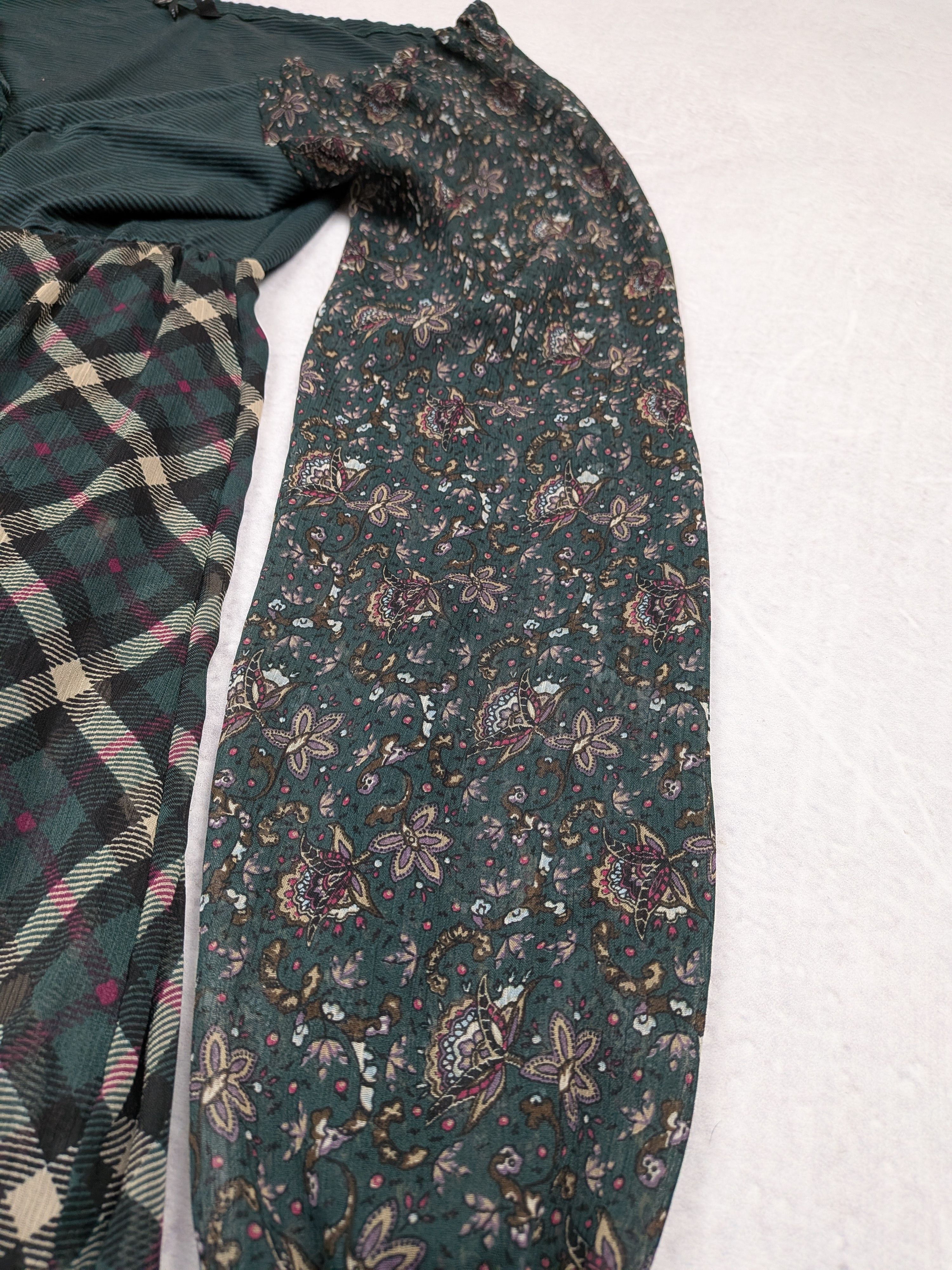 DVS DVS Tartan Floral Tunic Top S | Mini Dress Made in Italy Size S / US 4 / IT 40 - 4 Thumbnail