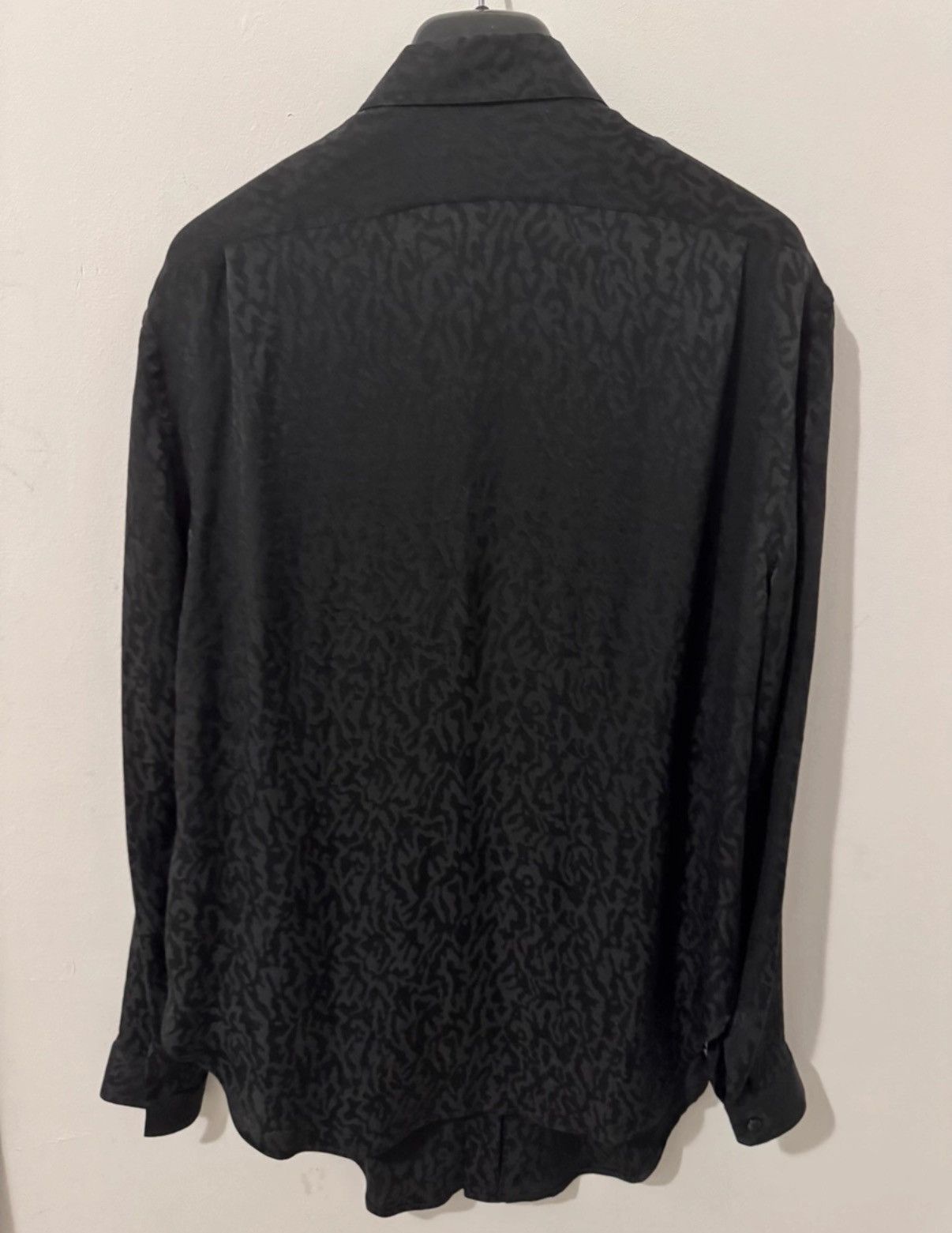 Saint Laurent Paris SLP 20FW Runway Silk Tone-on-Tone All-Over Thorn Print Shirt Size US M / EU 48-50 / 2 - 2 Thumbnail