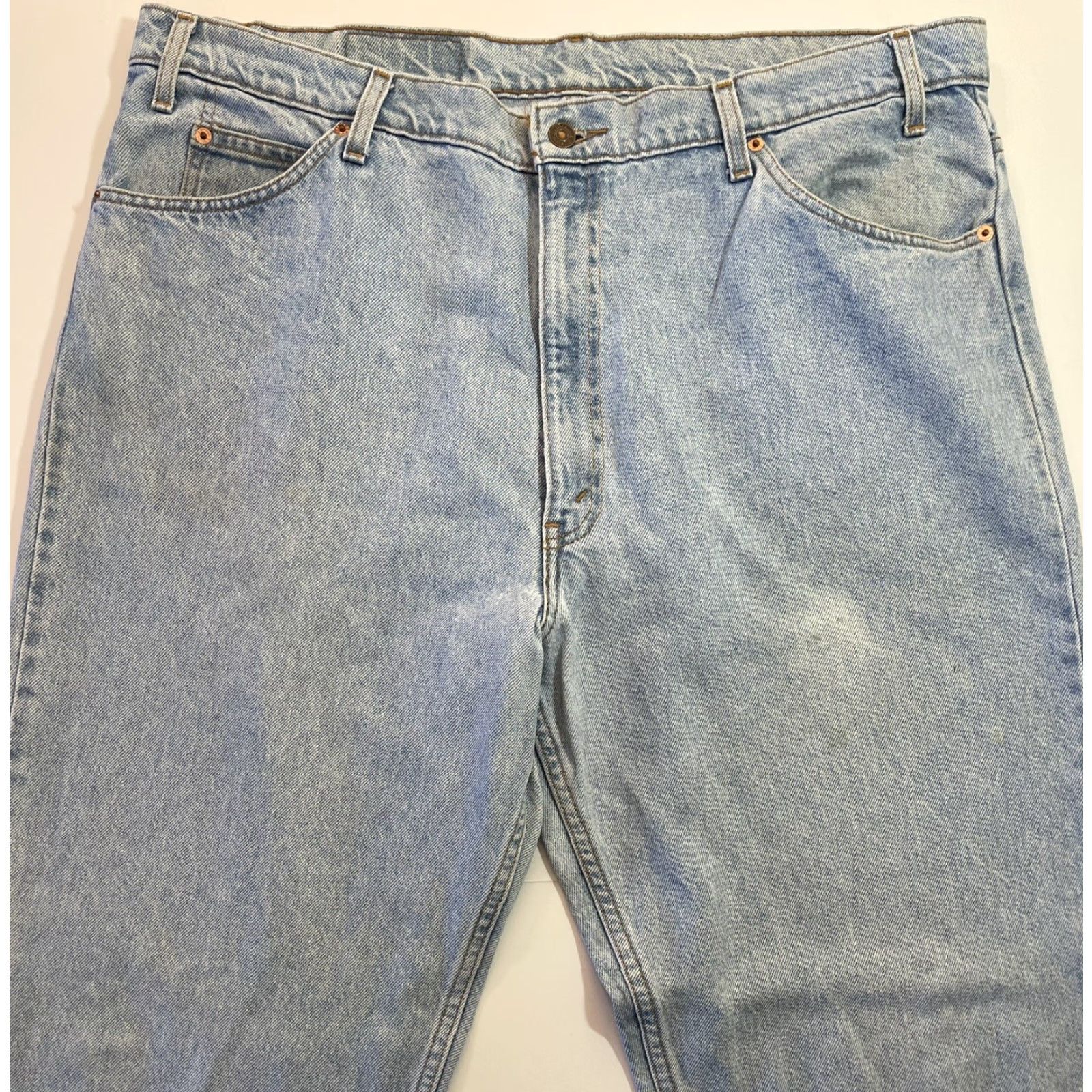 Levi's VINTAGE Levi's 550 Jeans - Denim - 42x32 - Relaxed Taper Fit - Orange Tab - 90s Era Mens Blue Denim Jeans Size US 42 / EU 58 - 2 Thumbnail