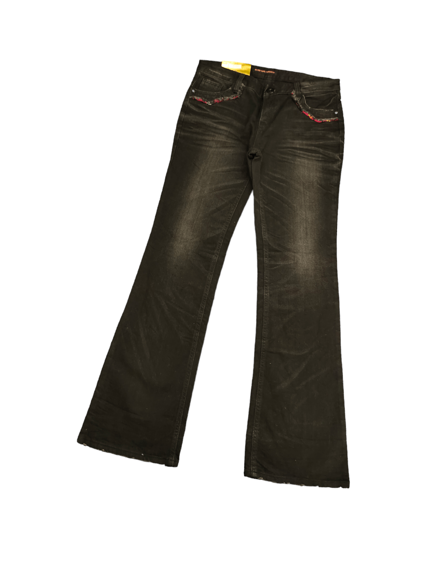 If Six Was Nine Flare Jeans Zero Time Clawmark Denim Bootcut Low Rise Y2k Size US 29 - 11 Thumbnail