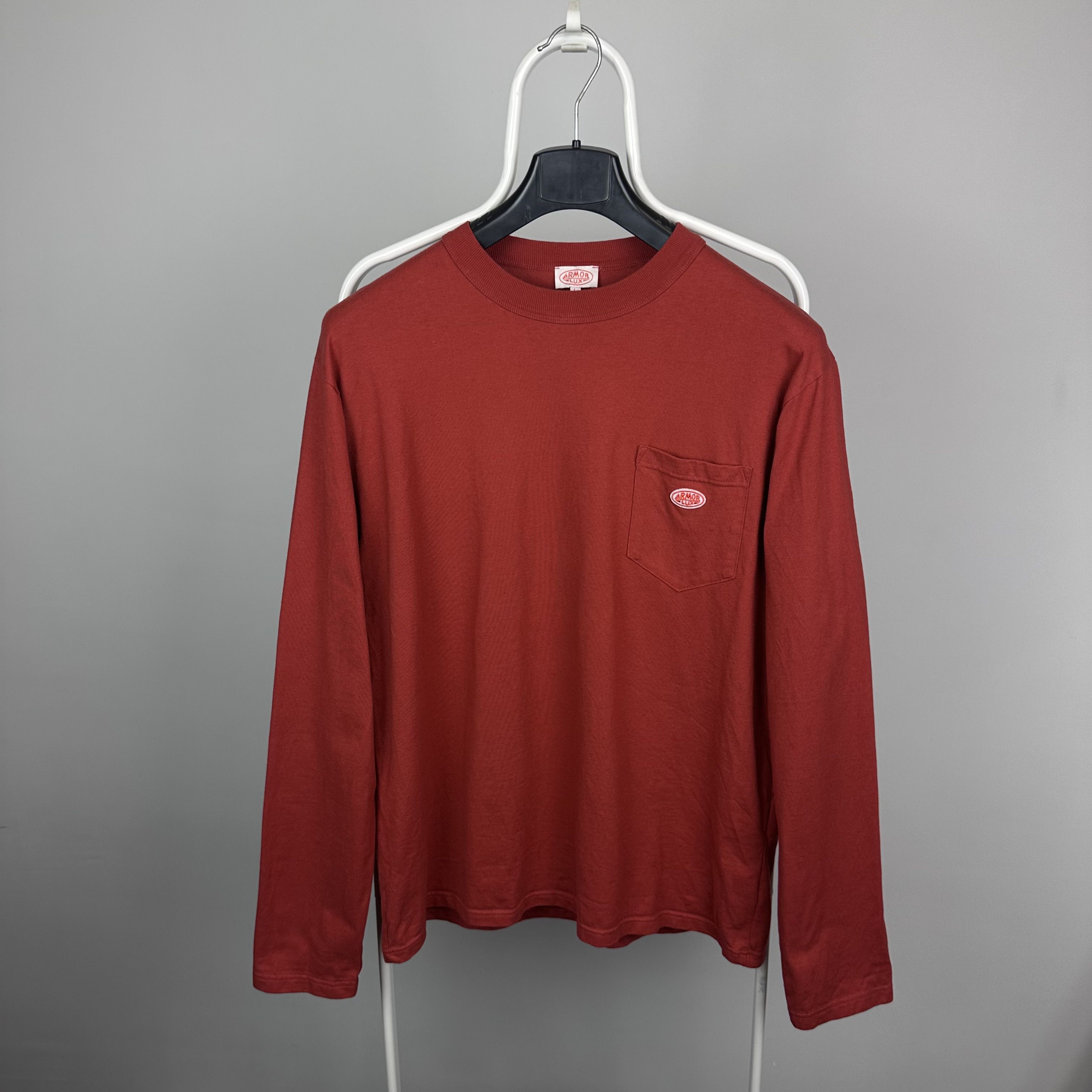 Armor-Lux Armor Lux long sleeve logo M L red cottton Size US L / EU 52-54 / 3 - 1 Thumbnail