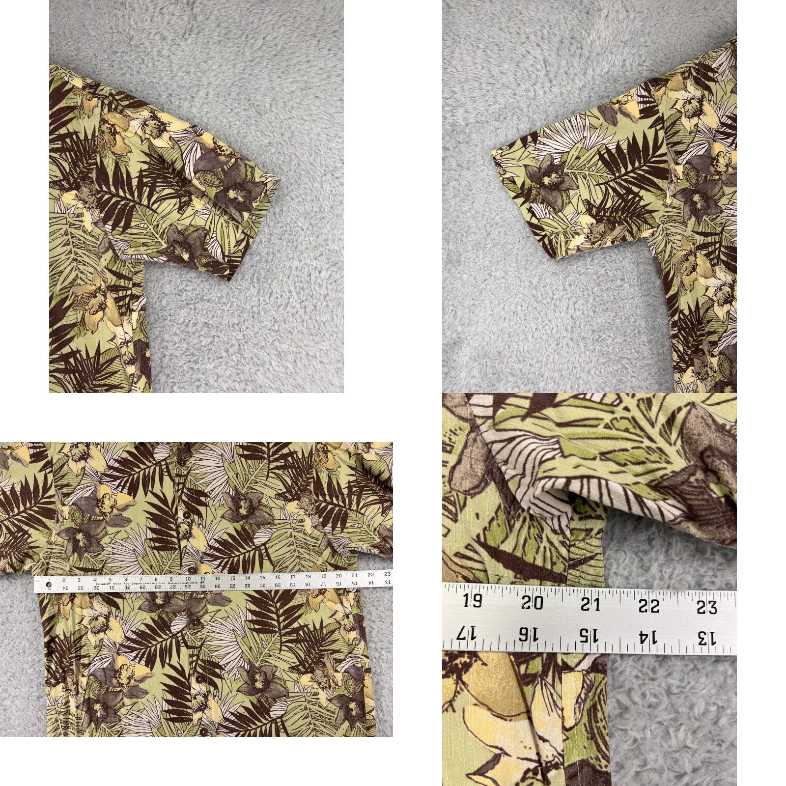 Tommy Bahama Tommy Bahama Shirt Mens Large Green Hawaiian Button-Up Silk Blend Floral Print Resort Aloha Short Sleeve 40" Chest Mens Size US L / EU 52-54 / 3 - 8 Thumbnail