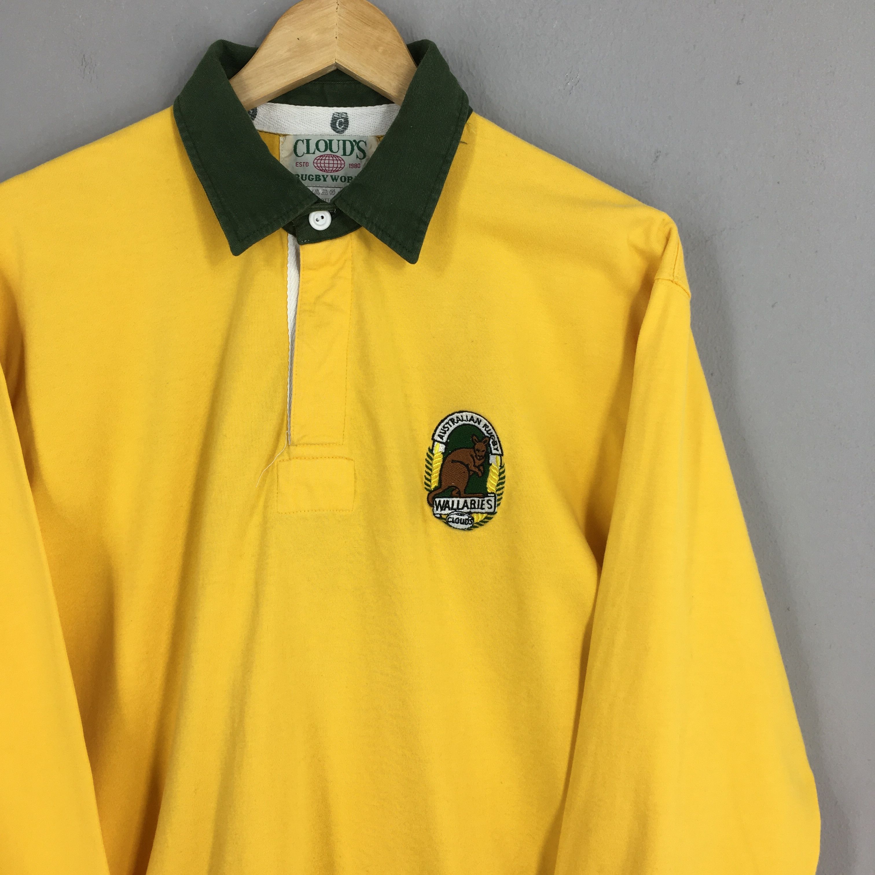 Canterbury of New Zealand × Man Made In Australia Vintage Australian World Rugby Yellow Polo Shirt Large Size US L / EU 52-54 / 3 - 2 Thumbnail