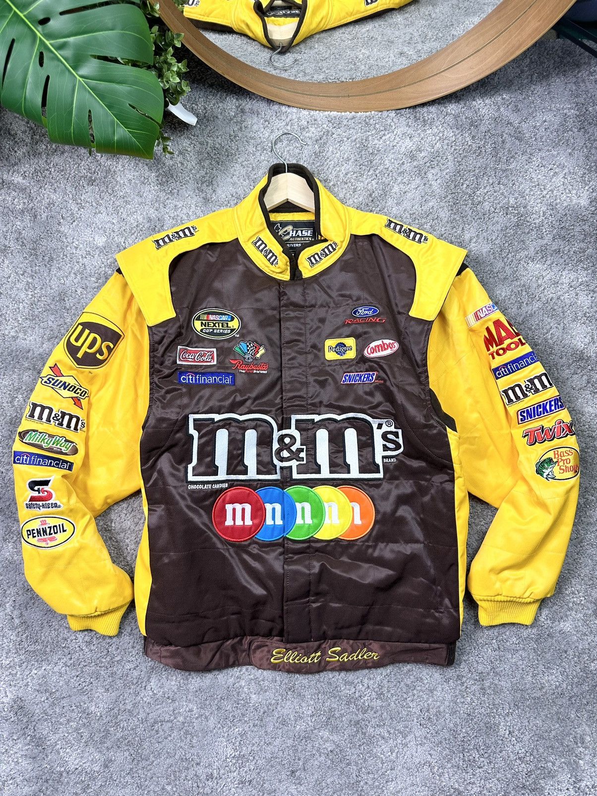 image of Chase Authentics x Racing Vintage M&m's "elliot Sadler" Nascar Racing Jacket in Brown (Size XL)