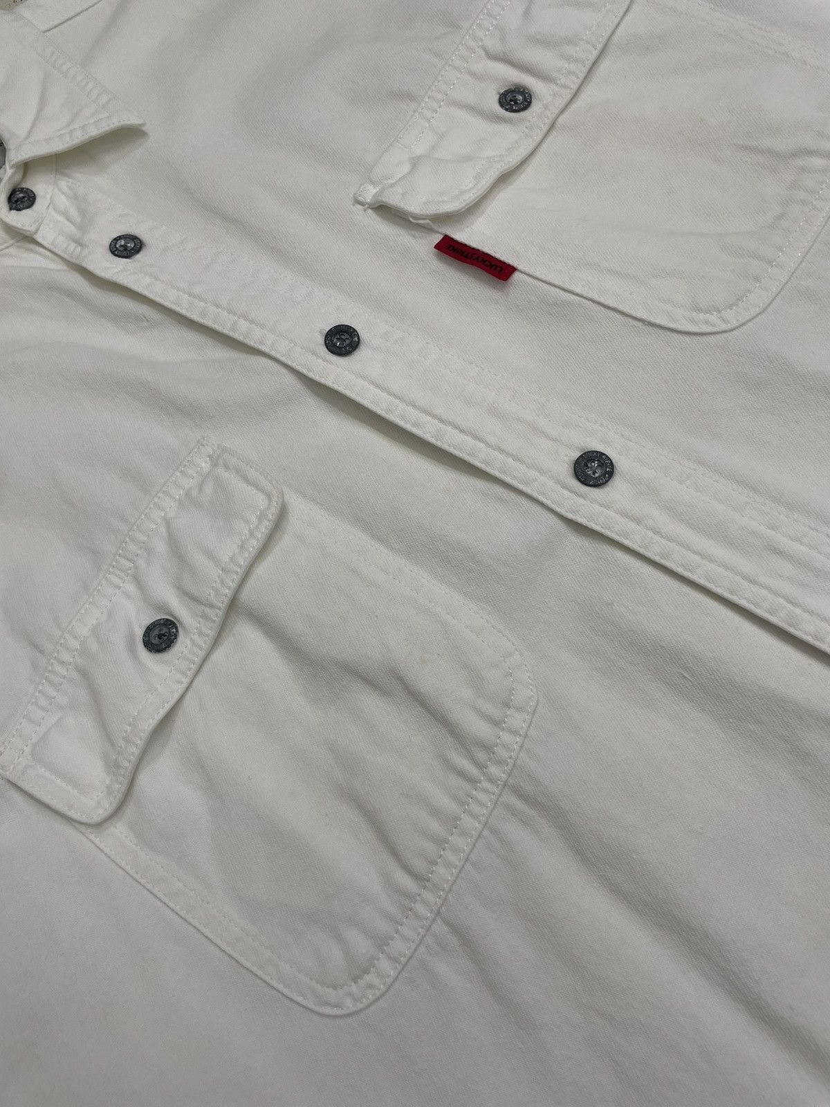 Lucky Brand × Vintage Vintage Rare Denim Lucky Strike Oversize Button Up Size US L / EU 52-54 / 3 - 7 Thumbnail