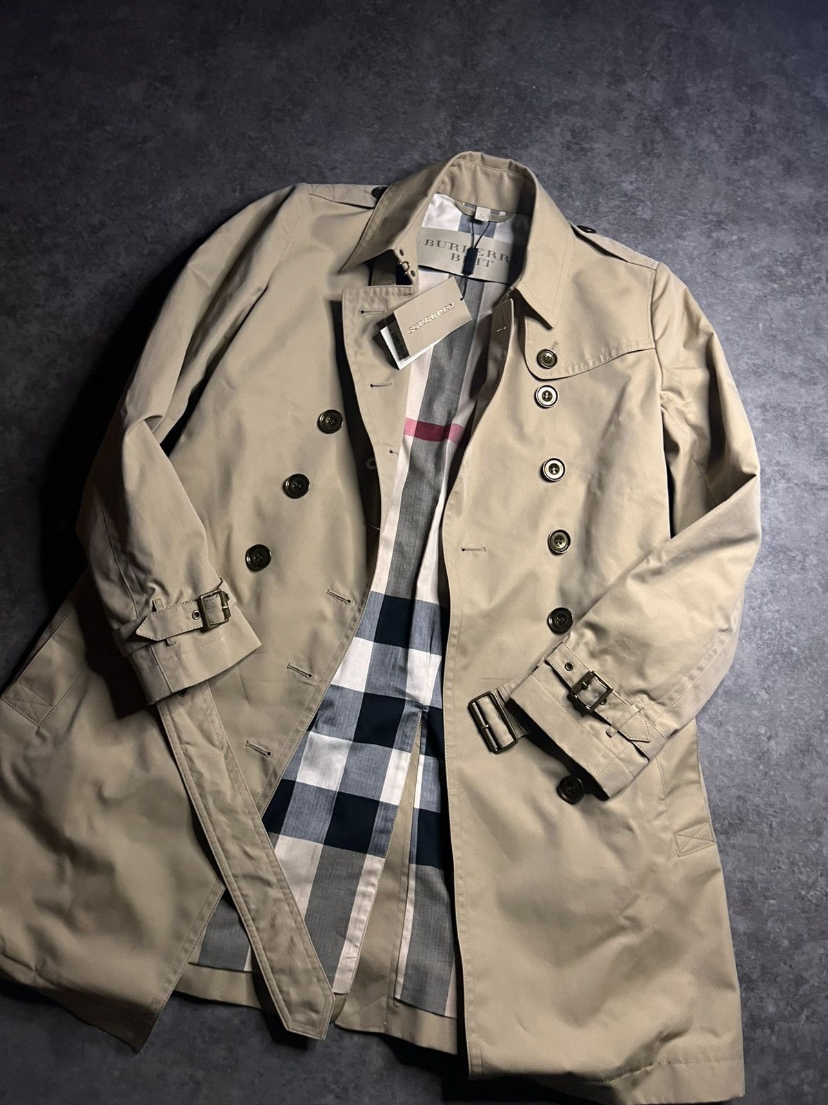 Burberry New trench coat Burberry Brit Size L / US 10 / IT 46 - 5 Thumbnail