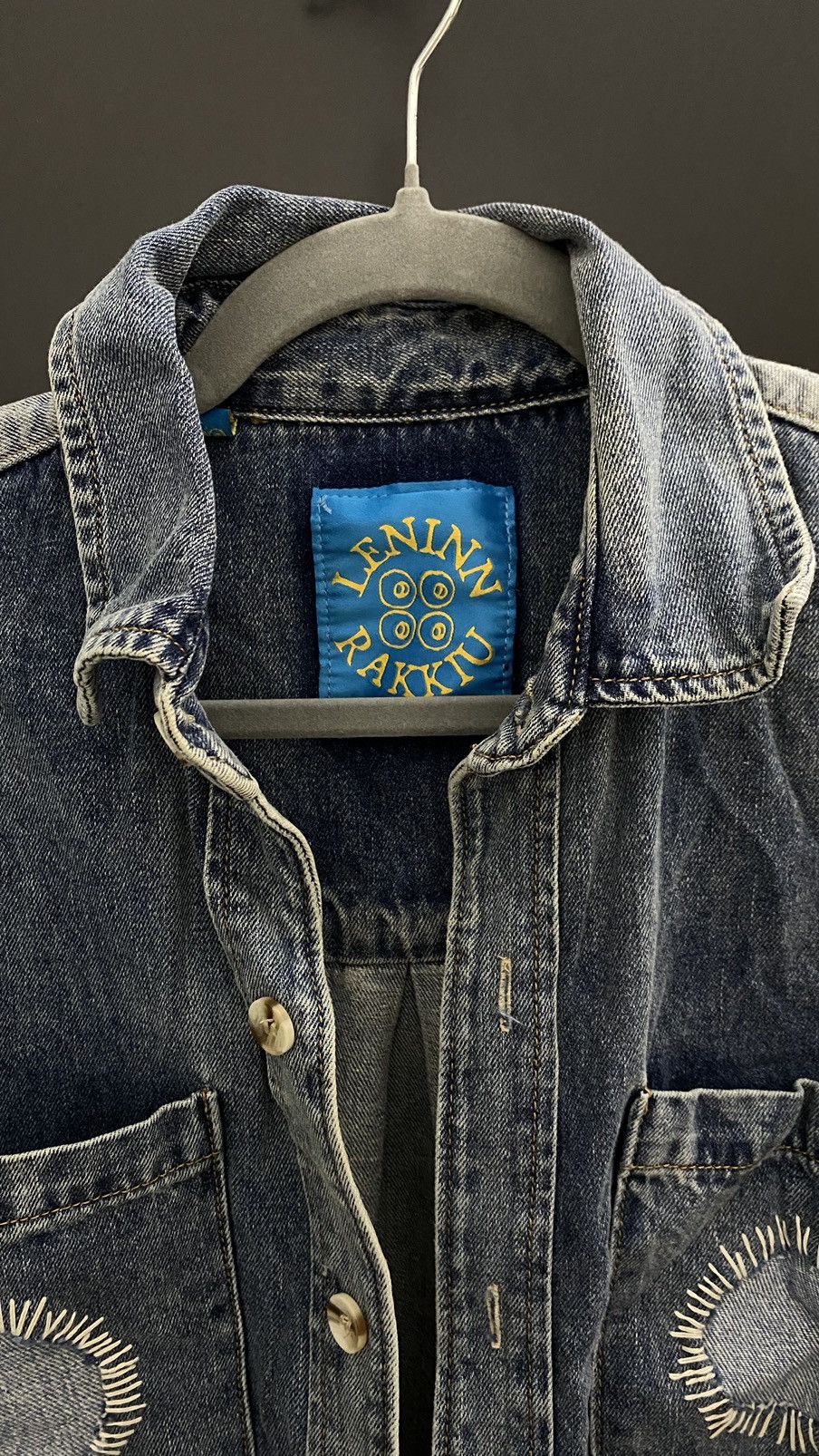 Designer Rakkiu 4-HOLE PUNCHER Blue Denim Shirt Size US S / EU 44-46 / 1 - 1 Thumbnail