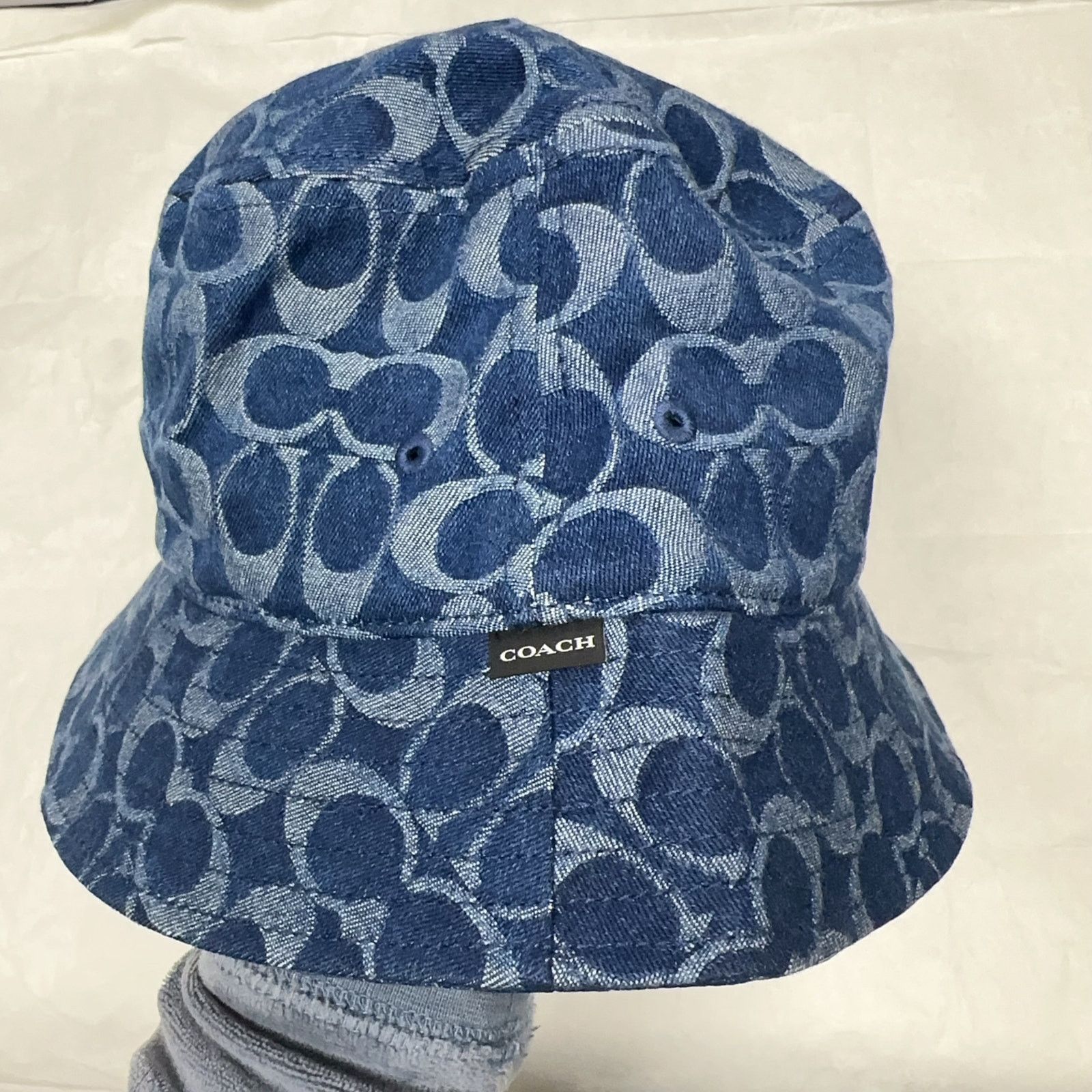 Coach NWT Limited Coach Signature Denim Bucket Hat CZ926 size M/L Size ONE SIZE - 1 Thumbnail