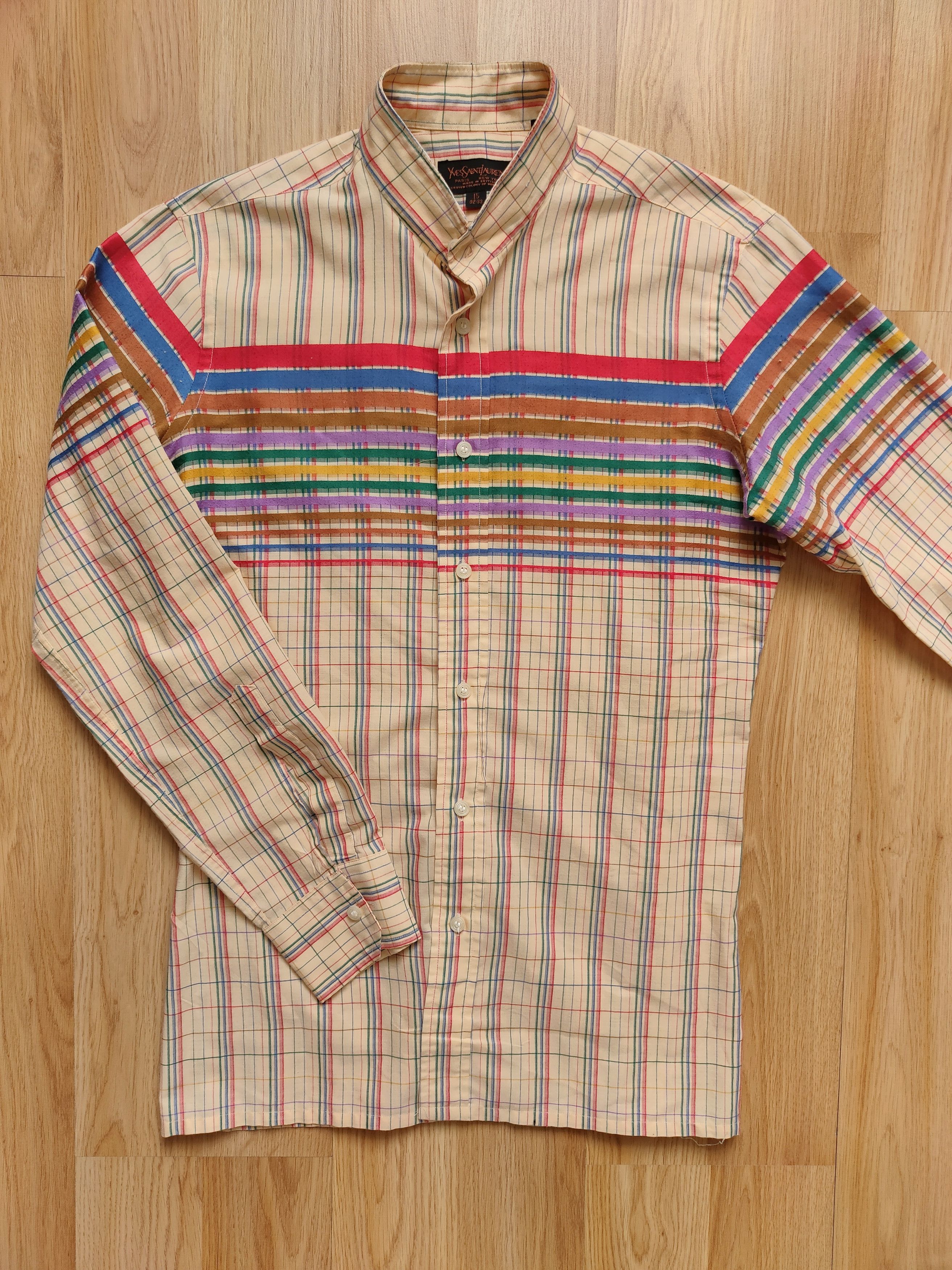 Saint Laurent Paris Vintage 90s Yves Sain Laurent Shirt Ysl Shirt Saint Laurent Size US S / EU 44-46 / 1 - 9 Thumbnail
