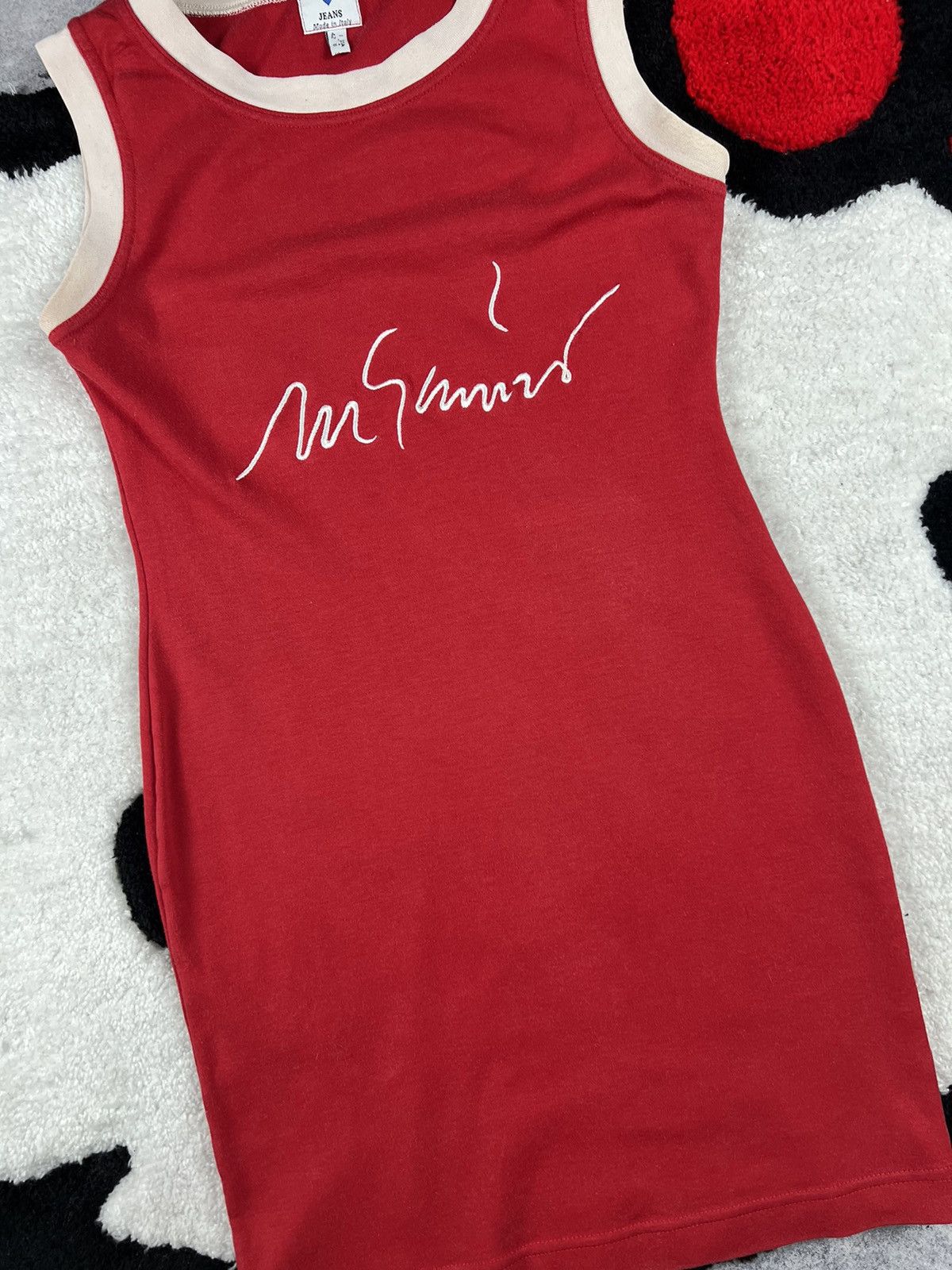 Moschino Y2K Vintage Moschino 90s Red Mini Dress Size M / US 6-8 / IT 42-44 - 3 Thumbnail