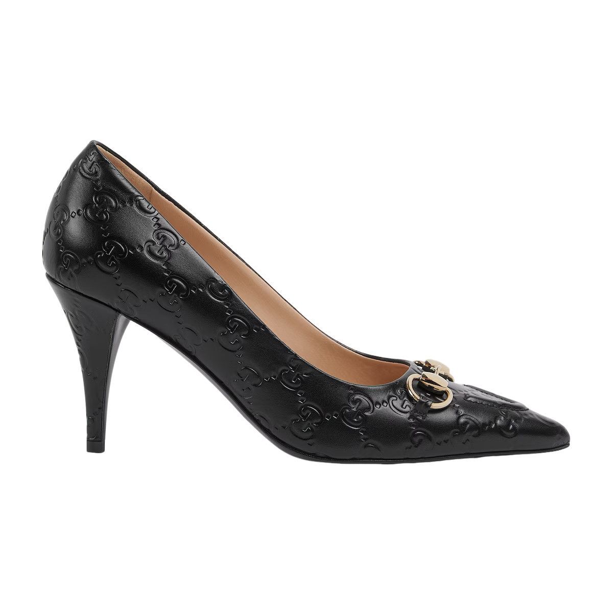 Gucci $975 Platform Black Leather Double G Sandals New & Aut, Women's (Size 11)