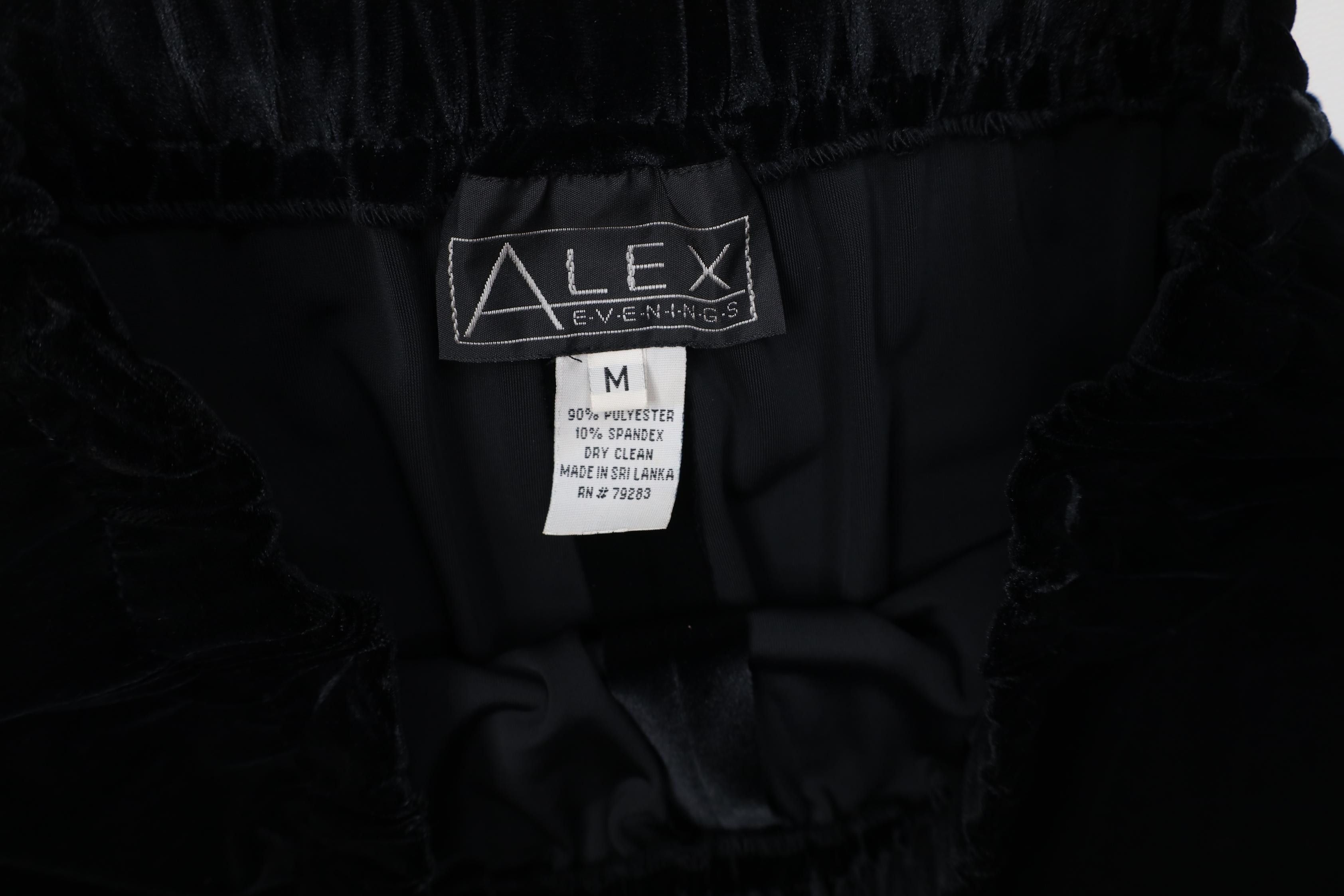 Vintage Vintage 90s Babydoll Velvet Velour Wide Leg Pants Black Size 26" / US 2 / IT 38 - 6 Thumbnail