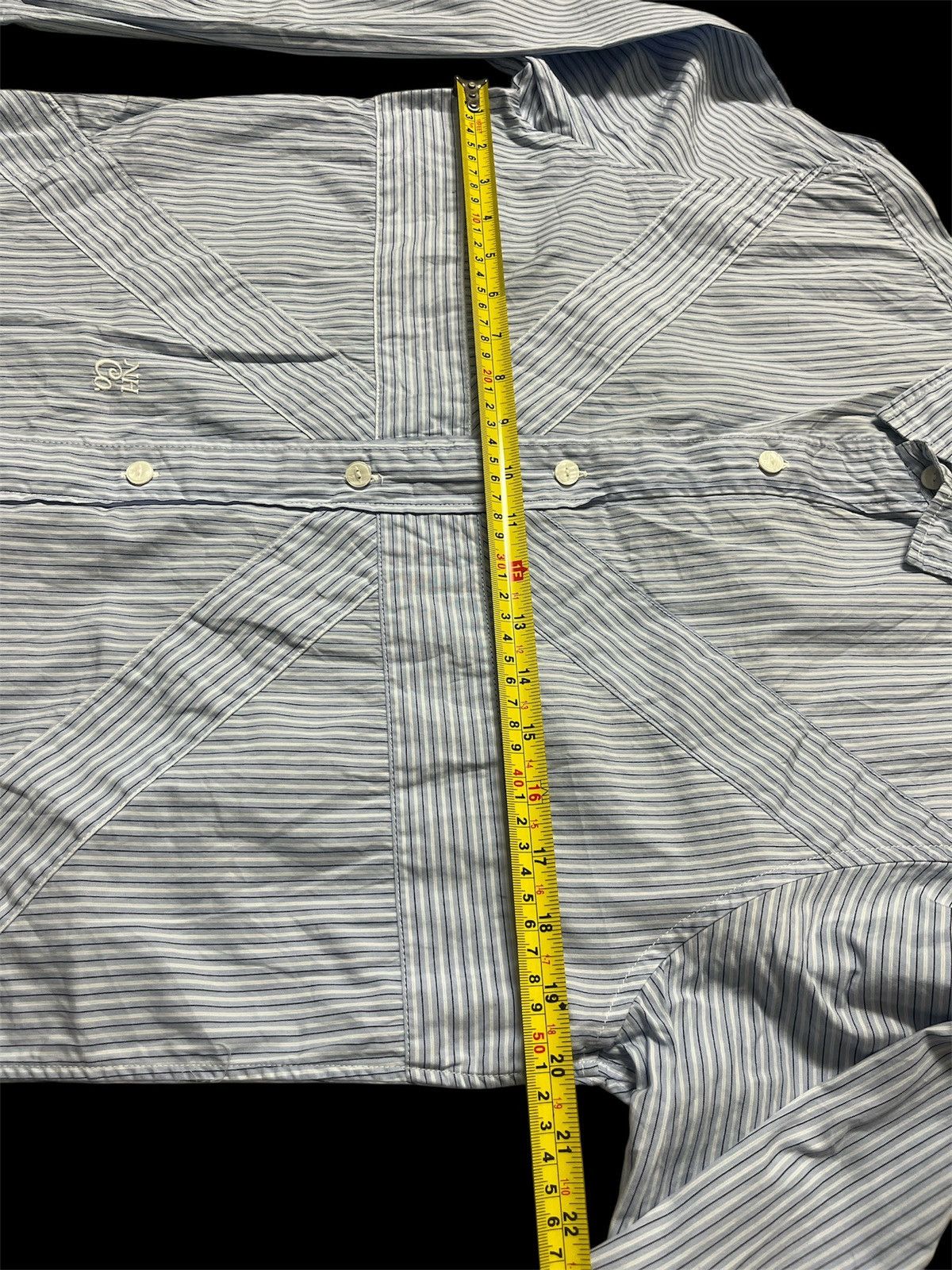 Neighborhood NEIGHBORHOOD ◆ Long Sleeve Shirt Blue Stripe Size US L / EU 52-54 / 3 - 8 Thumbnail