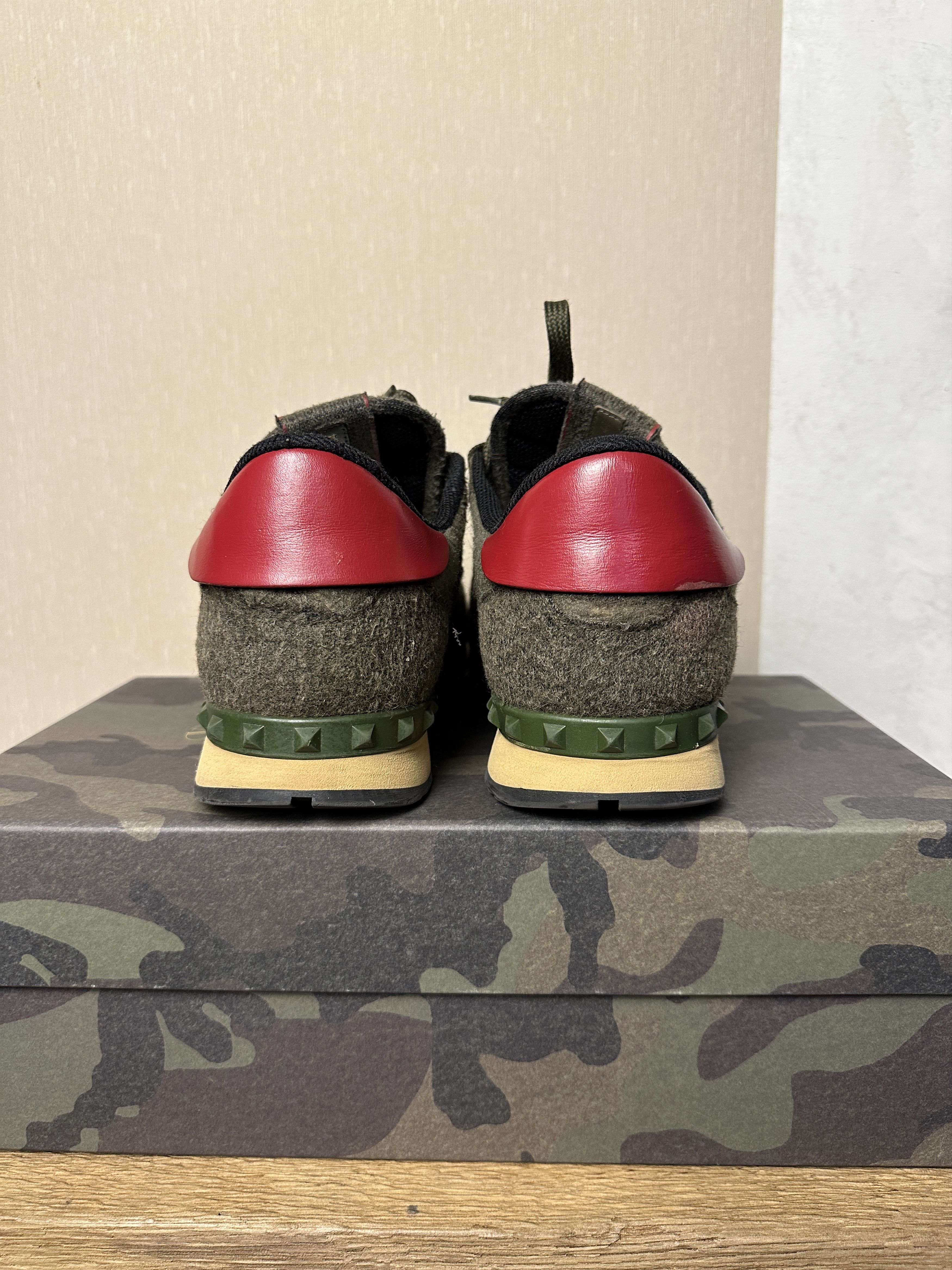 Valentino VALENTINO Rockrunner Felt Camo Trainer Sneaker Olive Size US 11 / EU 44 - 6 Thumbnail