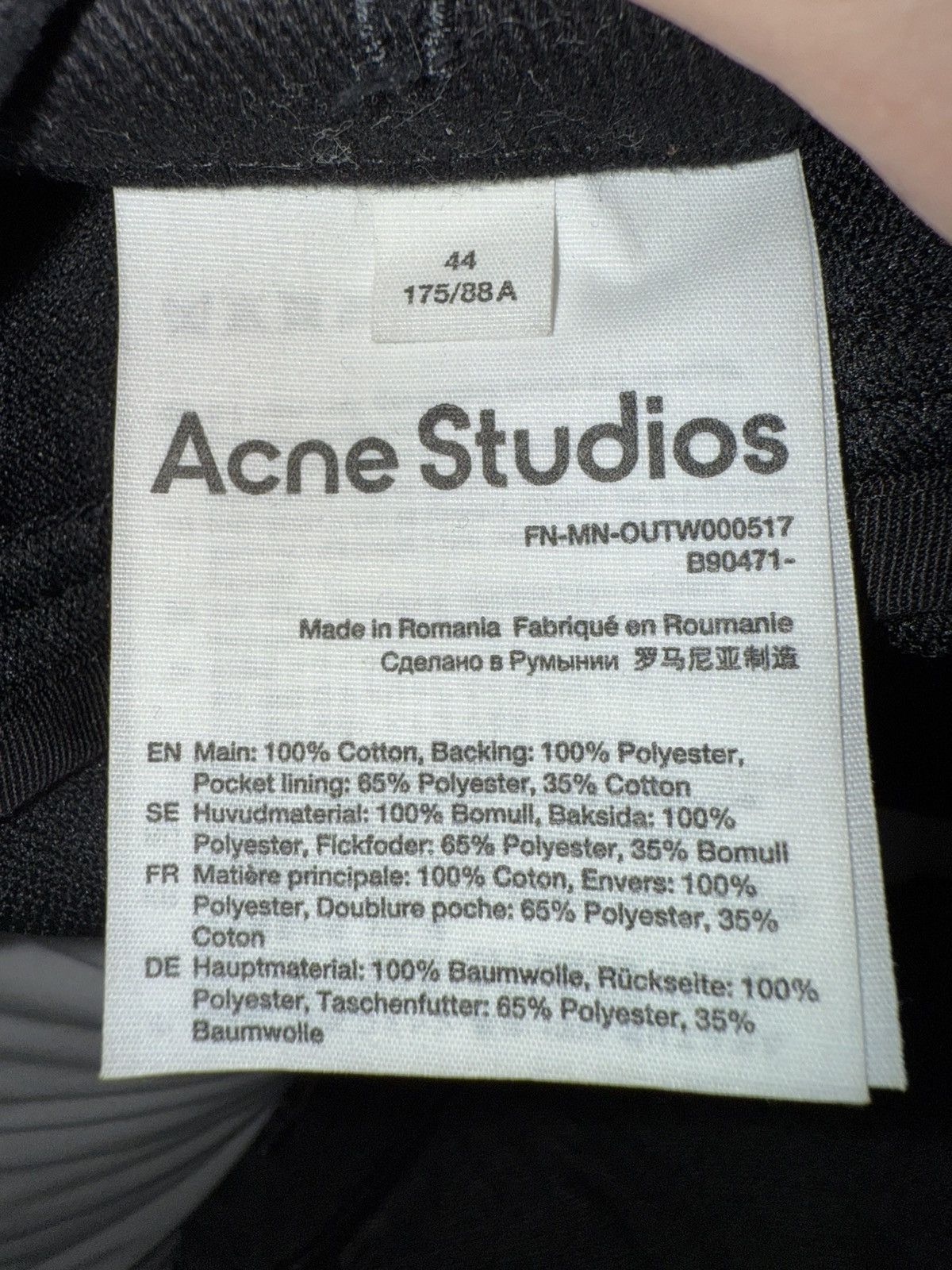 Acne Studios Acne Studios Black Denim Jacket Size US S / EU 44-46 / 1 - 12 Thumbnail