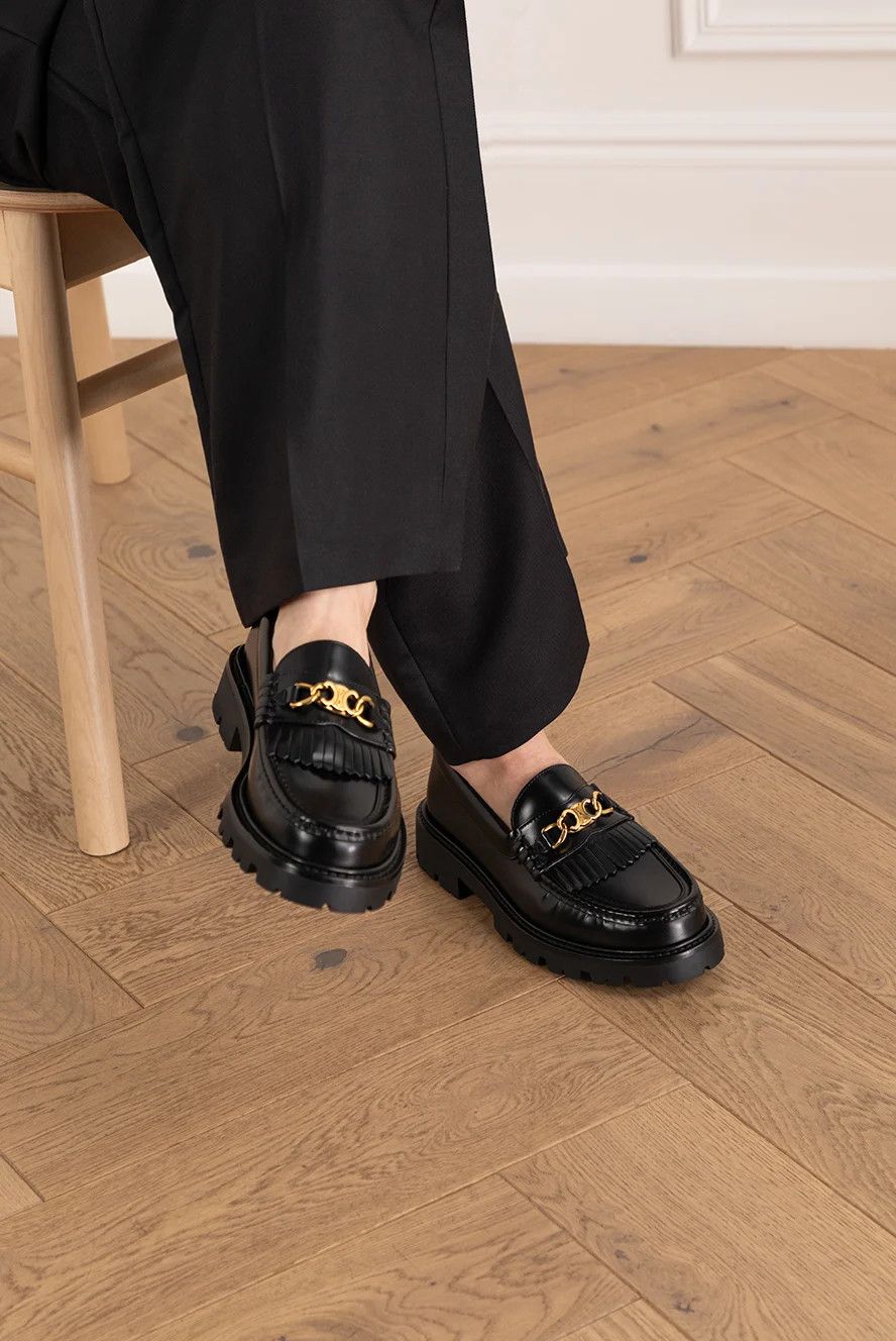 Celine Celine Margaret Loafer Triomphe Chain Loafers Size US 9 / IT 39 - 1 Thumbnail