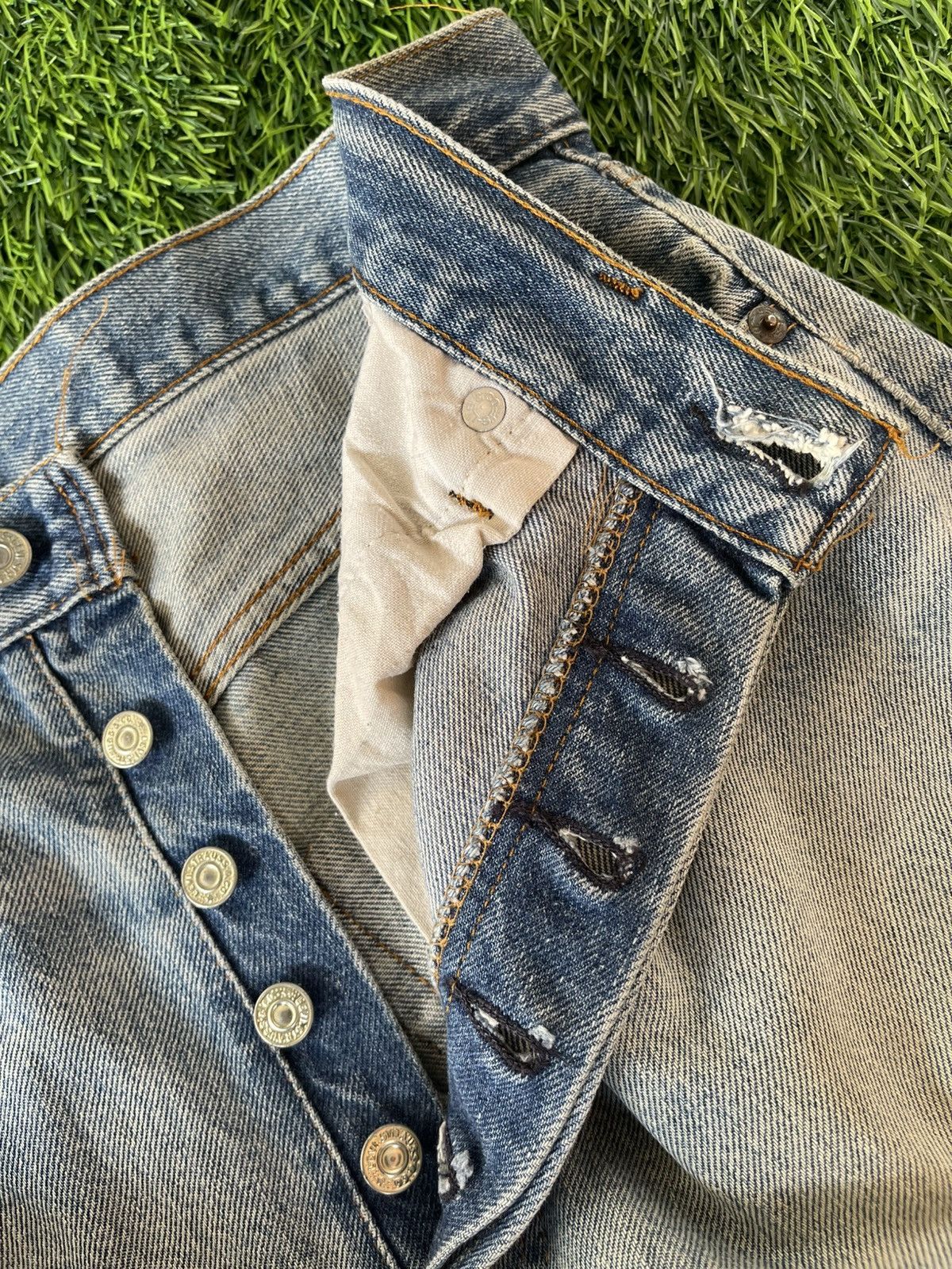 Levi's Vintage 80s🔥Levi’s 501🔥Rindem Hidden Rivets Selvedge Denim Size US 33 - 21 Thumbnail