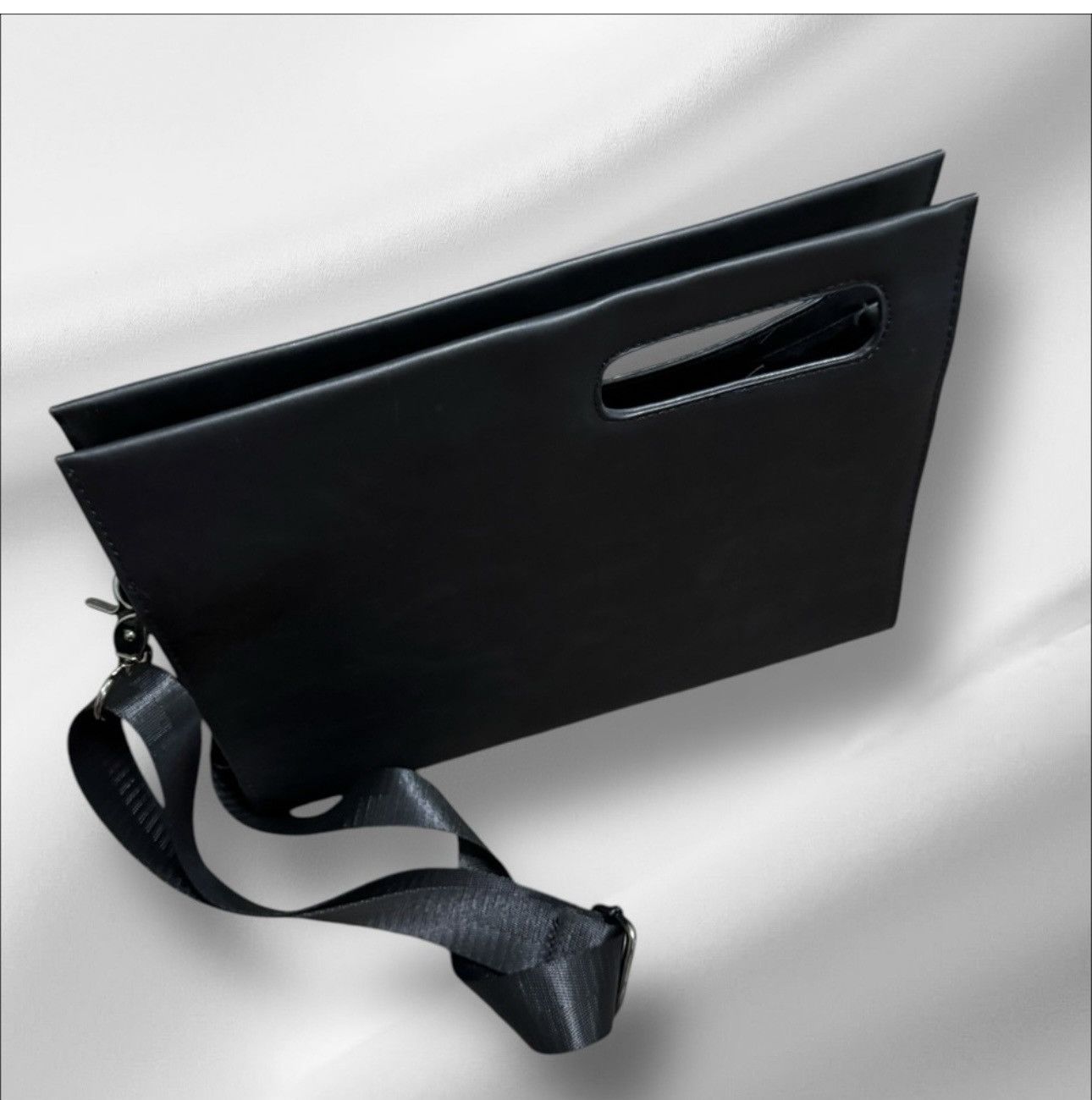 Other Up cycled unisex black handbag clutch cross body Size ONE SIZE - 16 Thumbnail