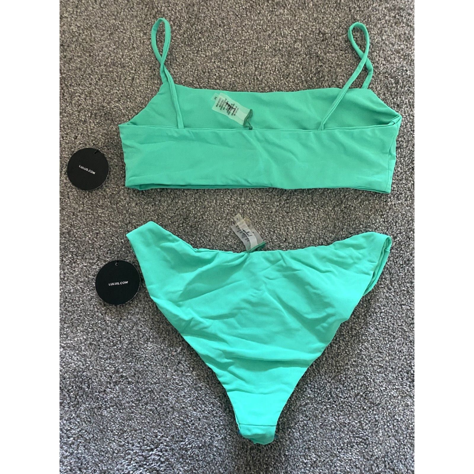 Lulus NWT New Lulus Bathing Suit Women’s Green Size M Top / Size L Bottoms Size M / US 6-8 / IT 42-44 - 2 Thumbnail