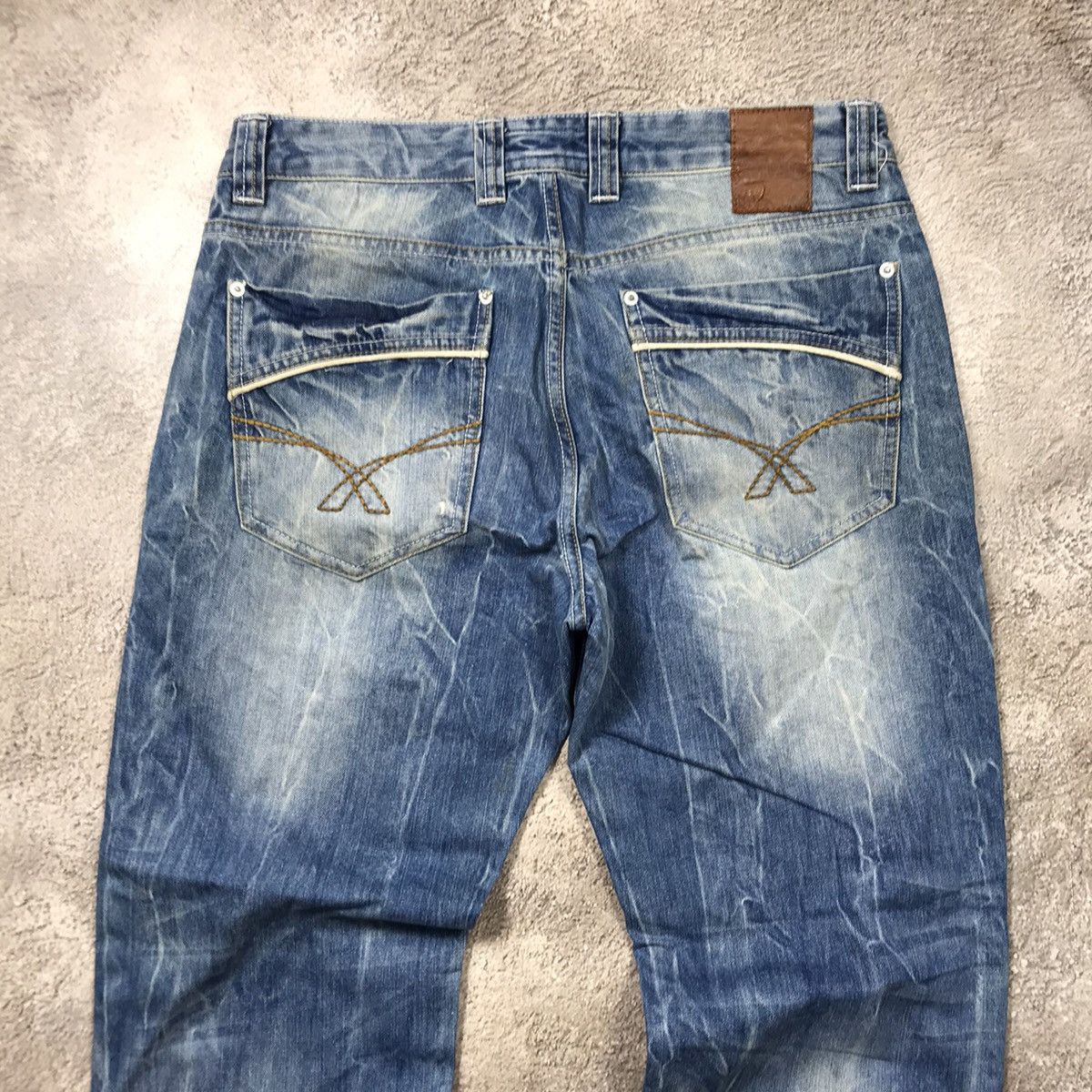 Vintage Vintage Y2K Distressed Baggy Jeans Thrashed Grunge Logo 34 Size US 34 / EU 50 - 4 Thumbnail