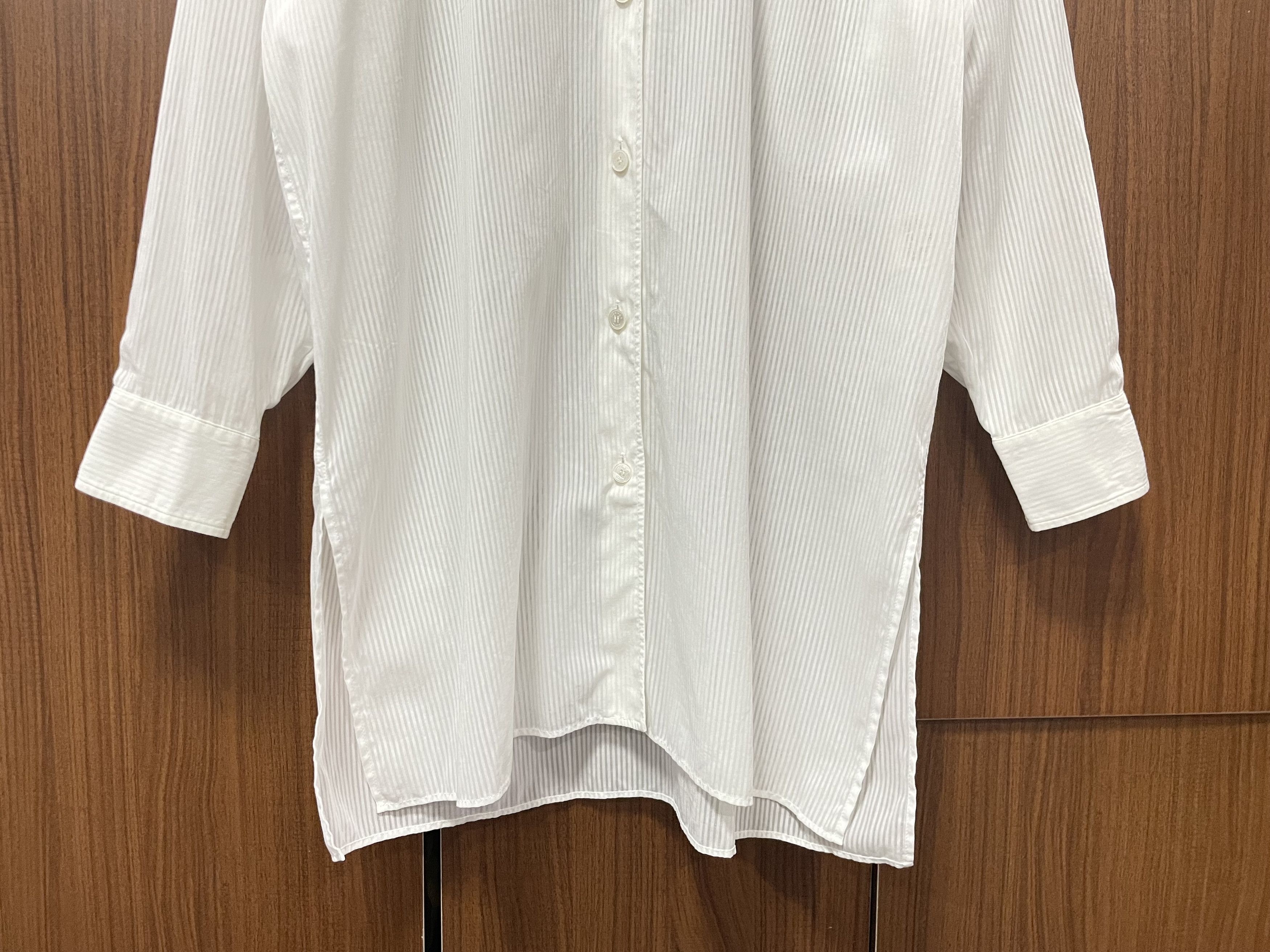 Hermes × Maison Margiela Hermes - Margiela - Striped Button Up Longsleeve Polo Size XS / US 0-2 / IT 36-38 - 4 Thumbnail