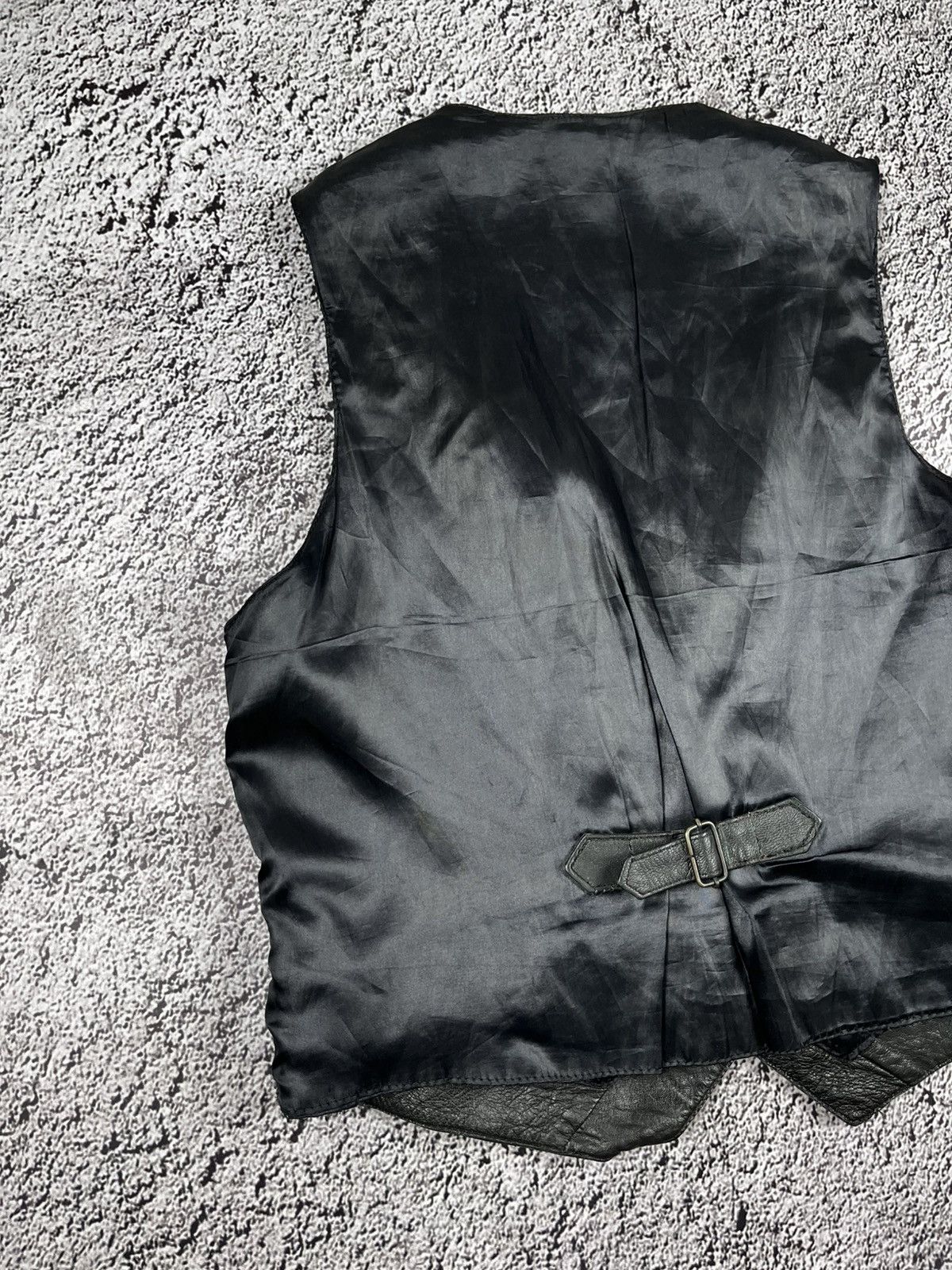 Leather Vintage 80s Leather biker motorcycle vest jacket grunge Size US M / EU 48-50 / 2 - 7 Thumbnail