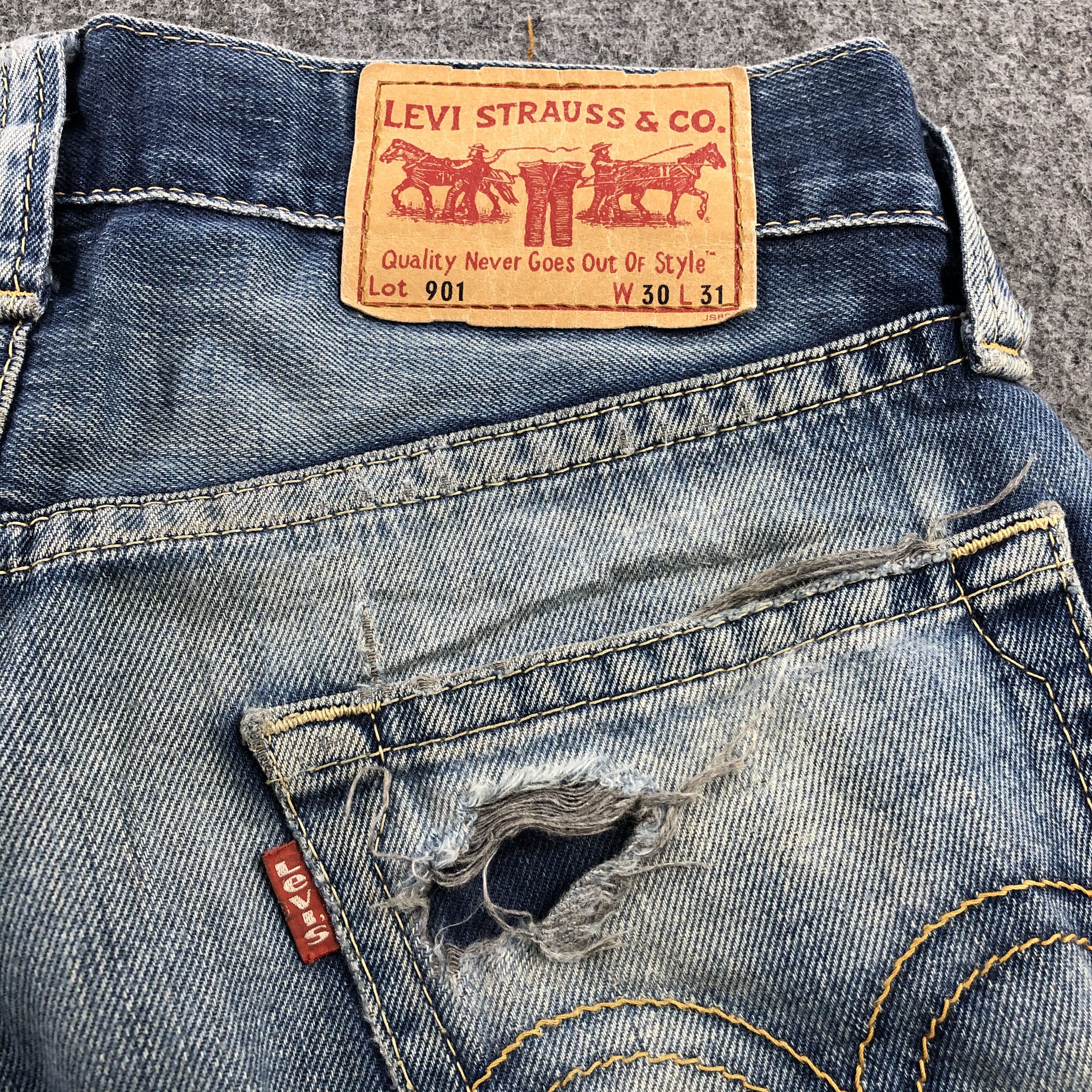 Levi's × Vintage Vintage 90s Blue Wash Levis 901 Jeans-JM1406 Size US 32 / EU 48 - 6 Thumbnail