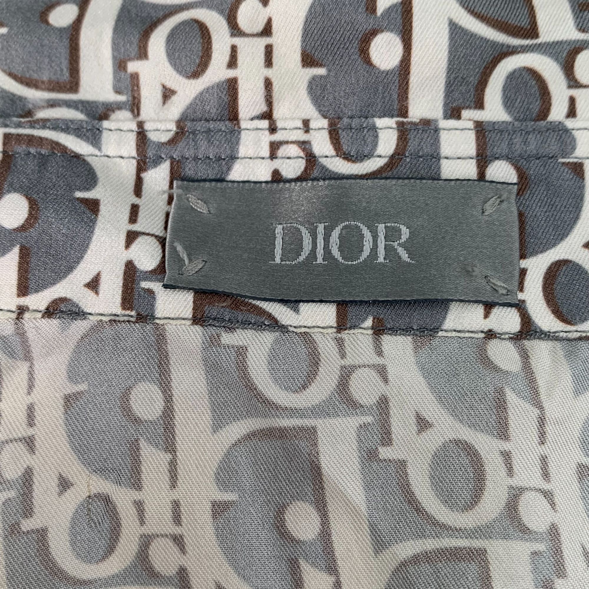 Dior CM0039 Christian Dior Monogram Short Sleeve Button-Up Shirt Size US M / EU 48-50 / 2 - 5 Thumbnail