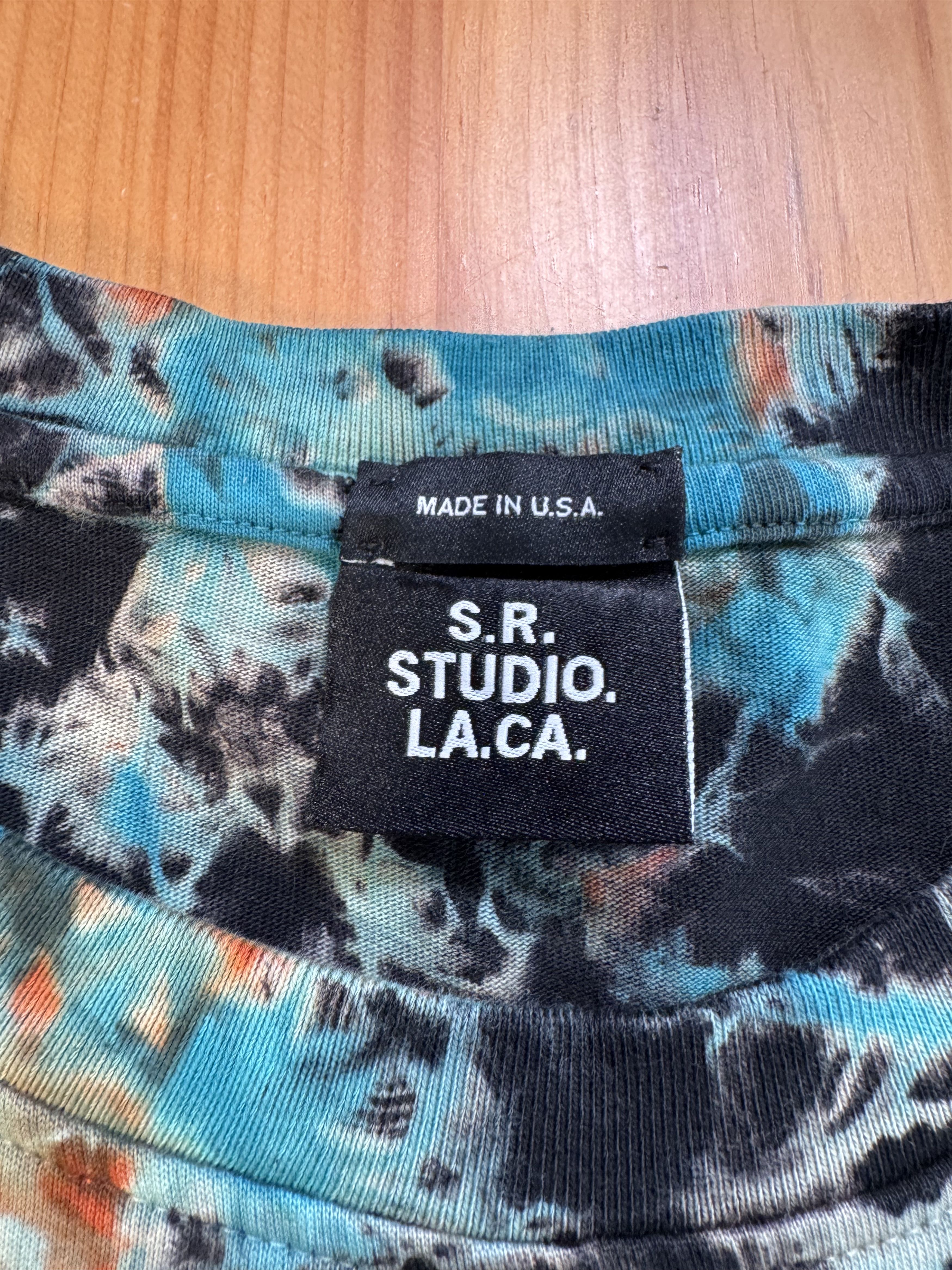 Sterling Ruby SR STUDIO LA CA FLAME TIE-DYE OVERSIZED SHORT SLEEVE SHIRT Size US L / EU 52-54 / 3 - 6 Thumbnail