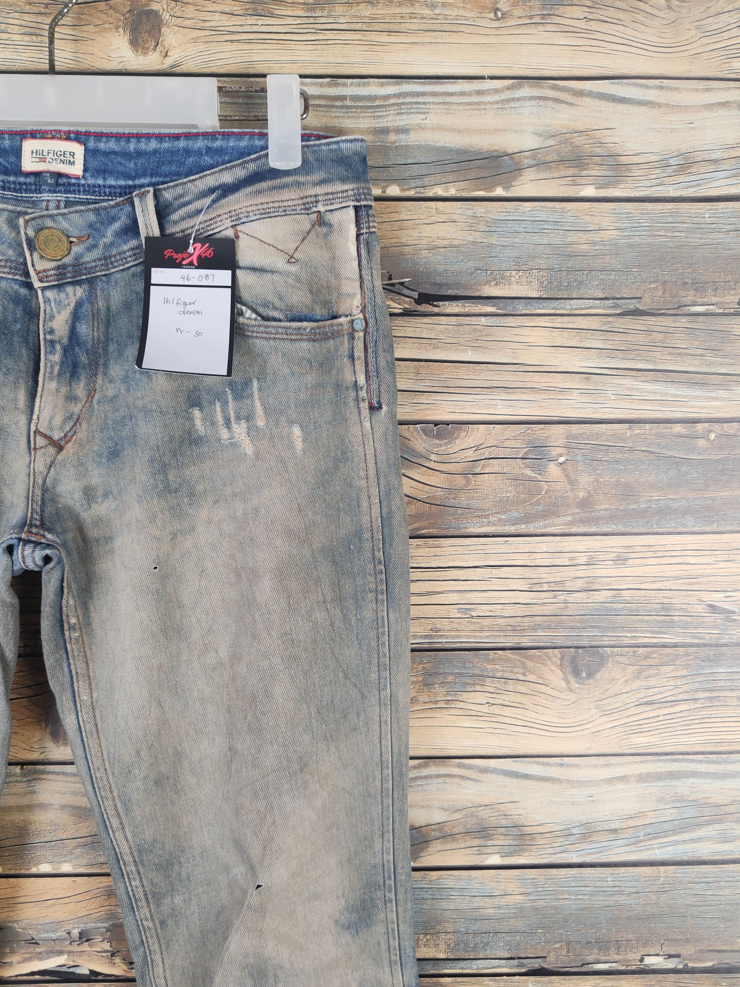 Tommy Hilfiger DL Tommy Hilfiger Blue Distressed Ripped Jeans #46-087 Size 28" / US 6 / IT 42 - 6 Thumbnail