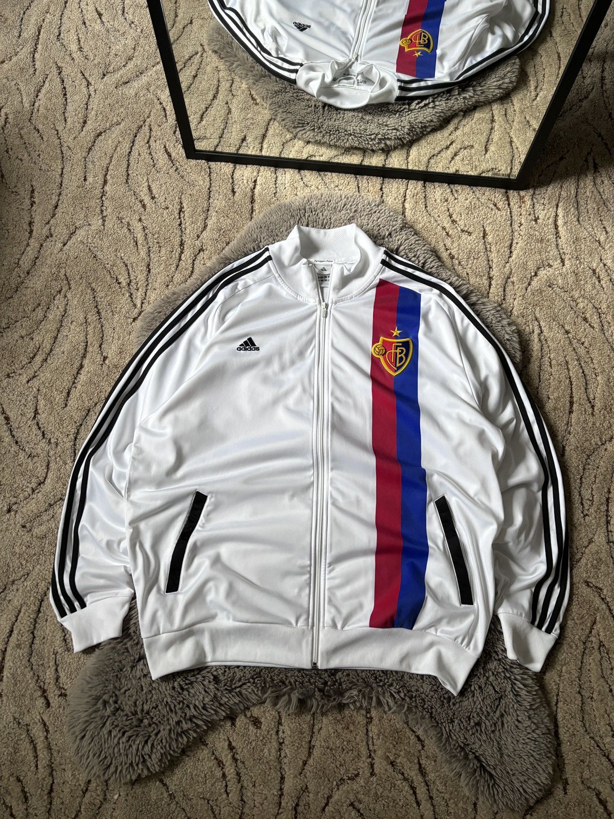 Adidas Adidas FC Basel Track Top Tracksuit Training soccer jacket Size US XXL / EU 58 / 5 - 1 Thumbnail